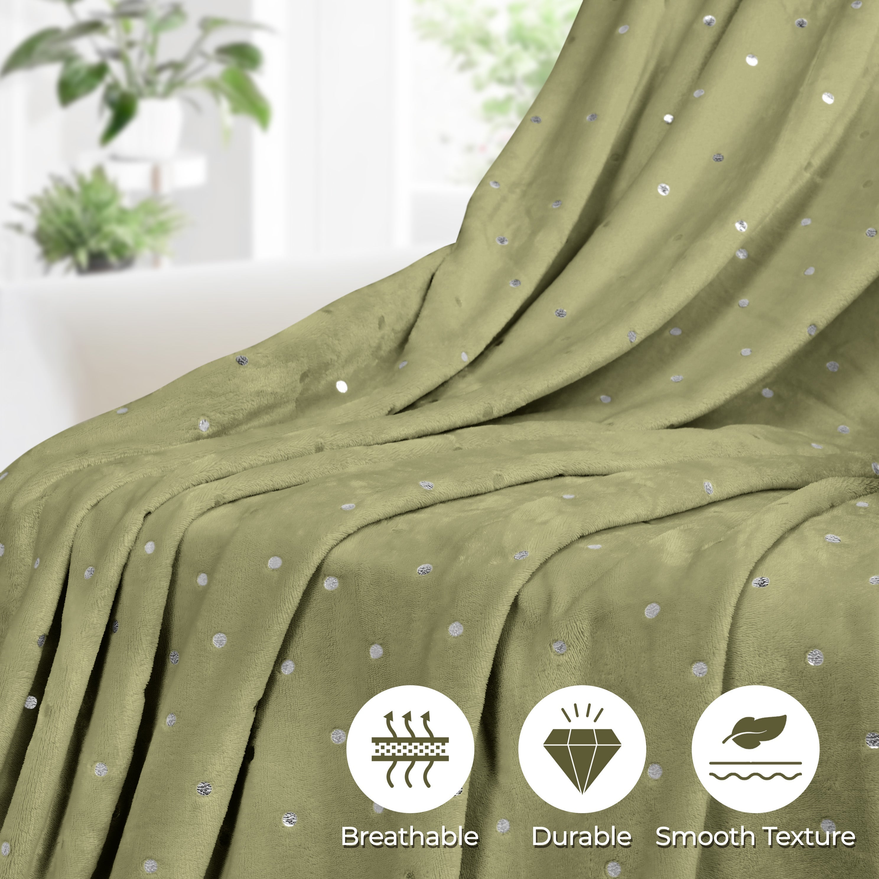 Fleece Plush Medium Weight Fluffy Soft Decorative Blanket - Blue Nile Mills