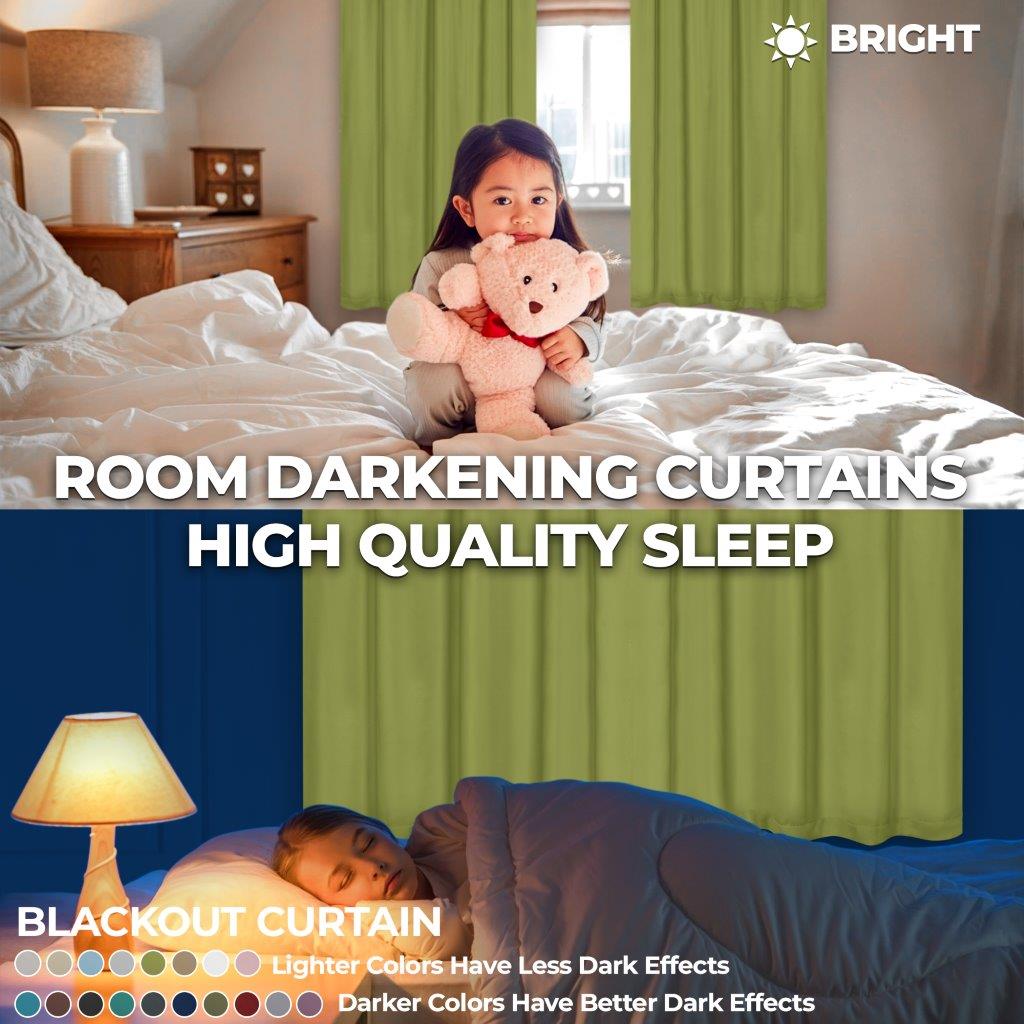 Solid Classic Modern Grommet Blackout Curtain Set - Blue Nile Mills