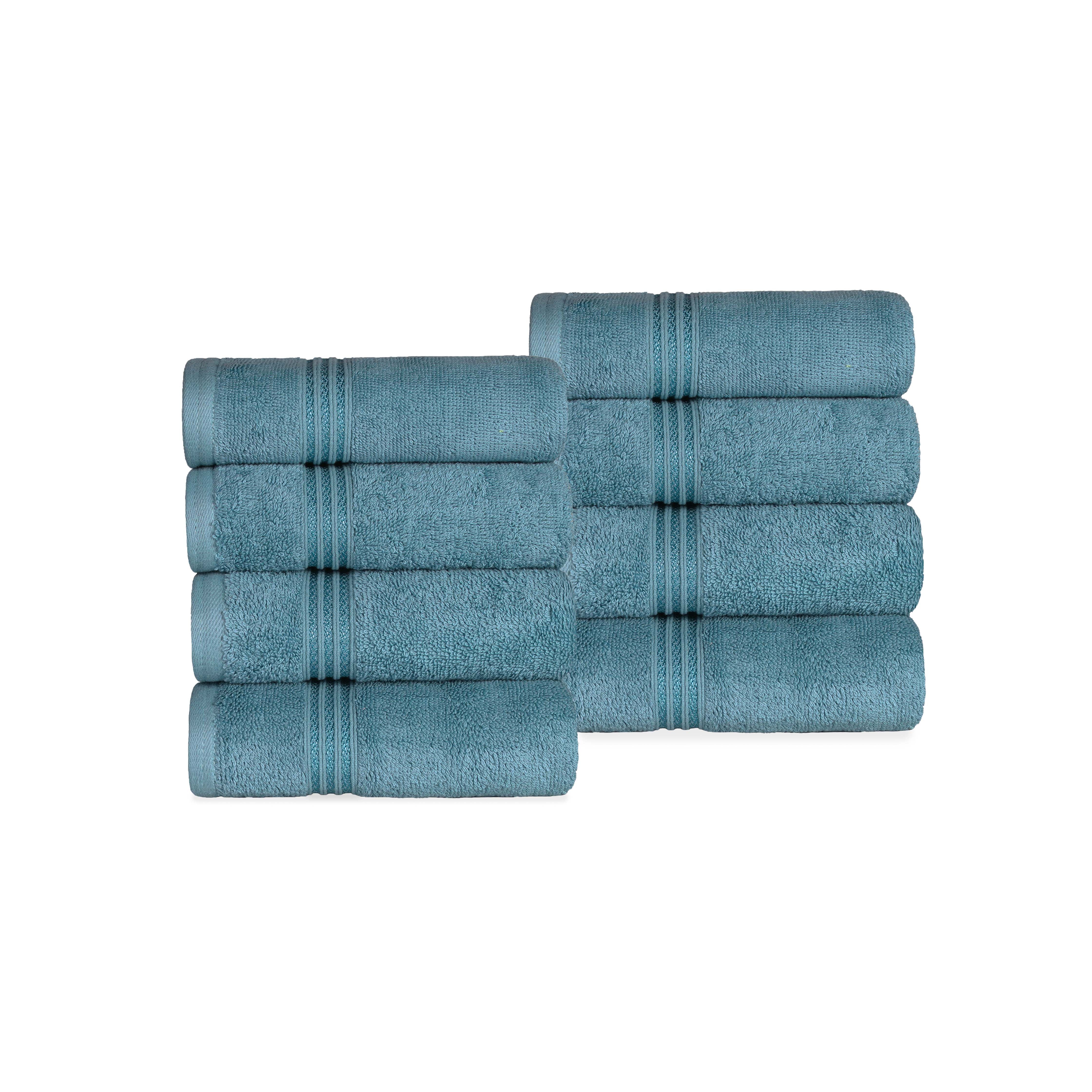 Heritage Egyptian Cotton Hand Towel Set of 8 - Blue Nile Mills