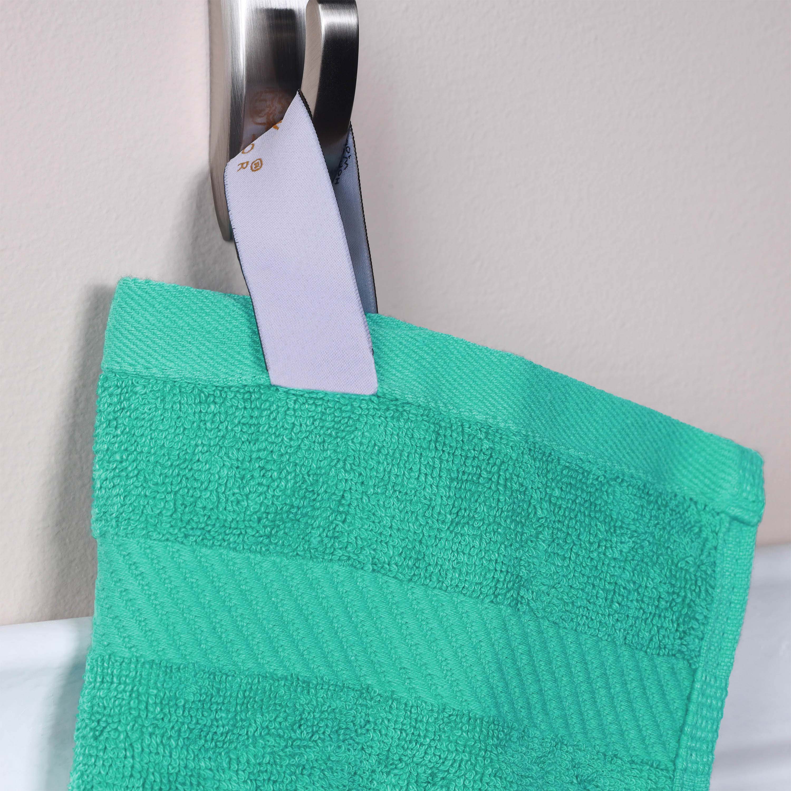 Kendell Egyptian Cotton 4 Piece Bath Towel Set with Dobby Border - Blue Nile Mills