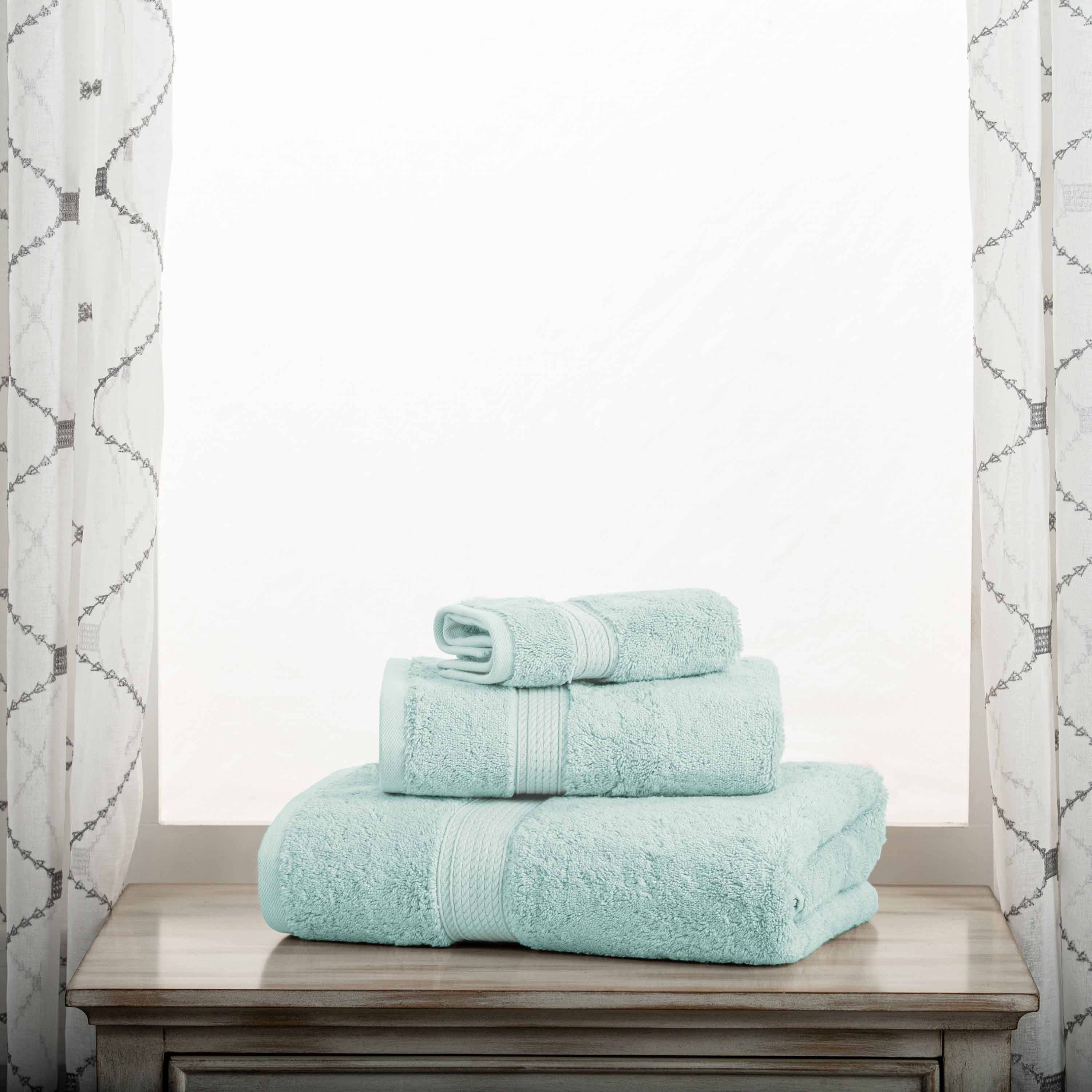 Egyptian Cotton Pile Plush Heavyweight Luxury Soft 3-Piece Towel Set - Blue Nile Mills