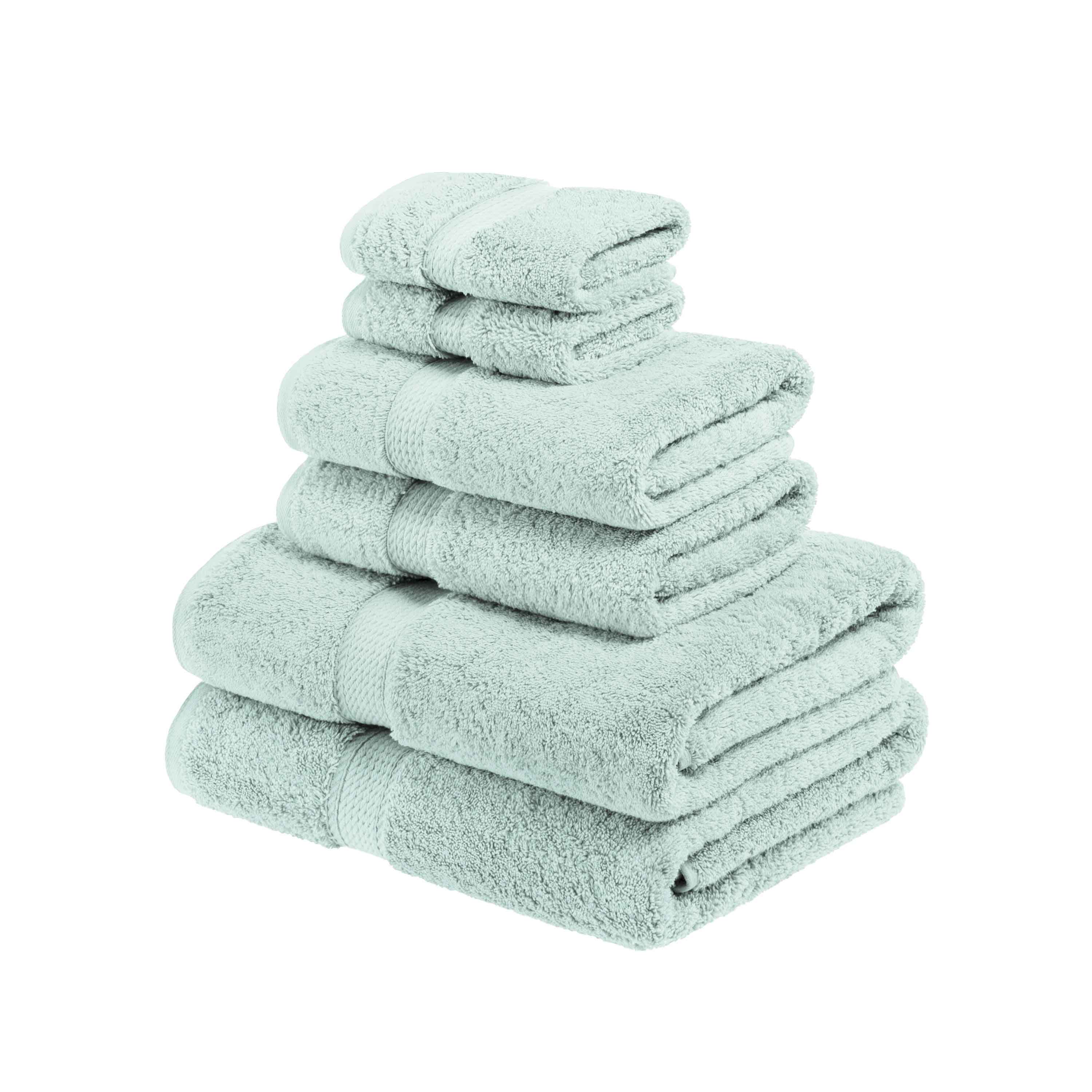 Egyptian Cotton Pile Plush Heavyweight Luxury Soft 6-Piece Towel Set - Blue Nile Mills
