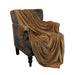 Fleece Plush Medium Weight Fluffy Decorative Blanket Or Throw - Sepia