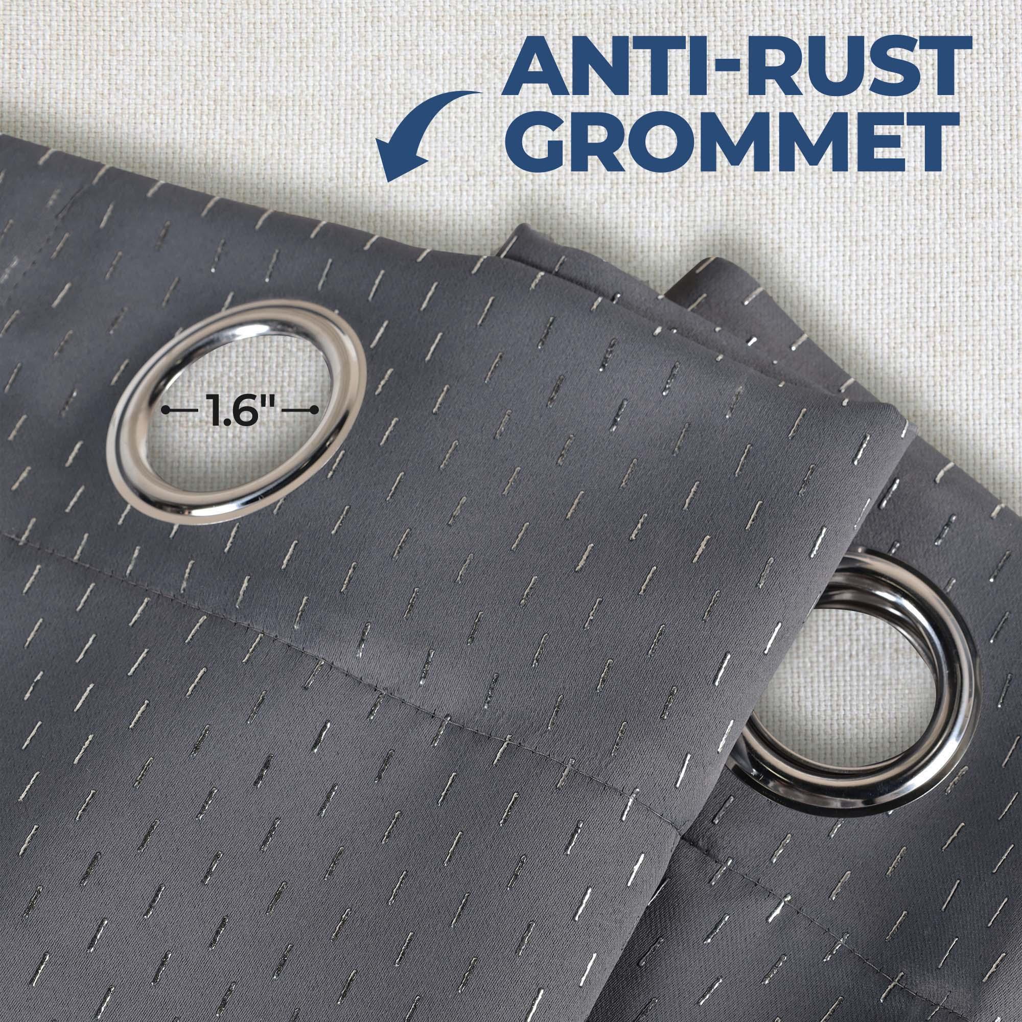 Solid Shimmer Grommet Blackout Curtain Panel Set - Blue Nile Mills