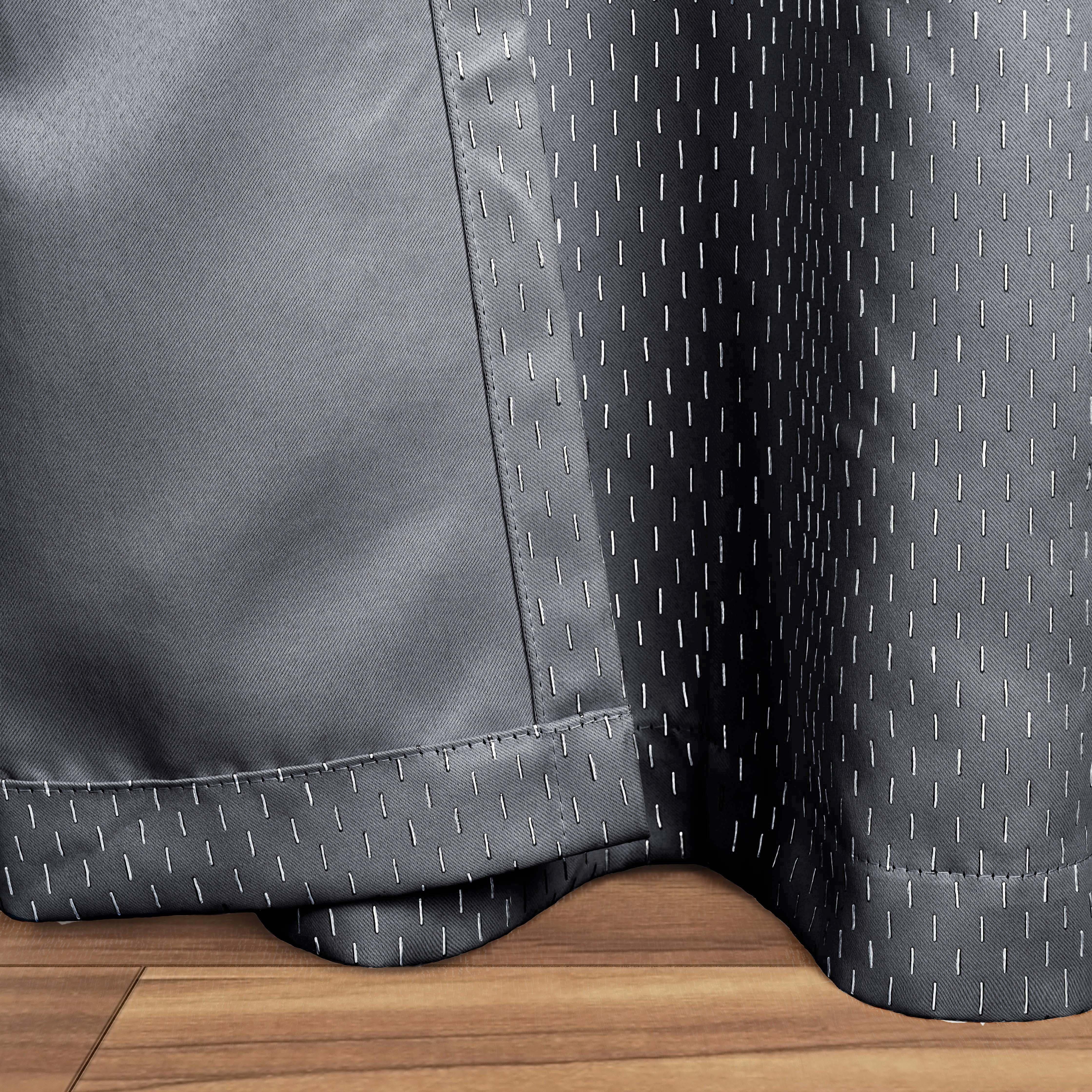 Solid Shimmer Grommet Blackout Curtain Panel Set - Blue Nile Mills