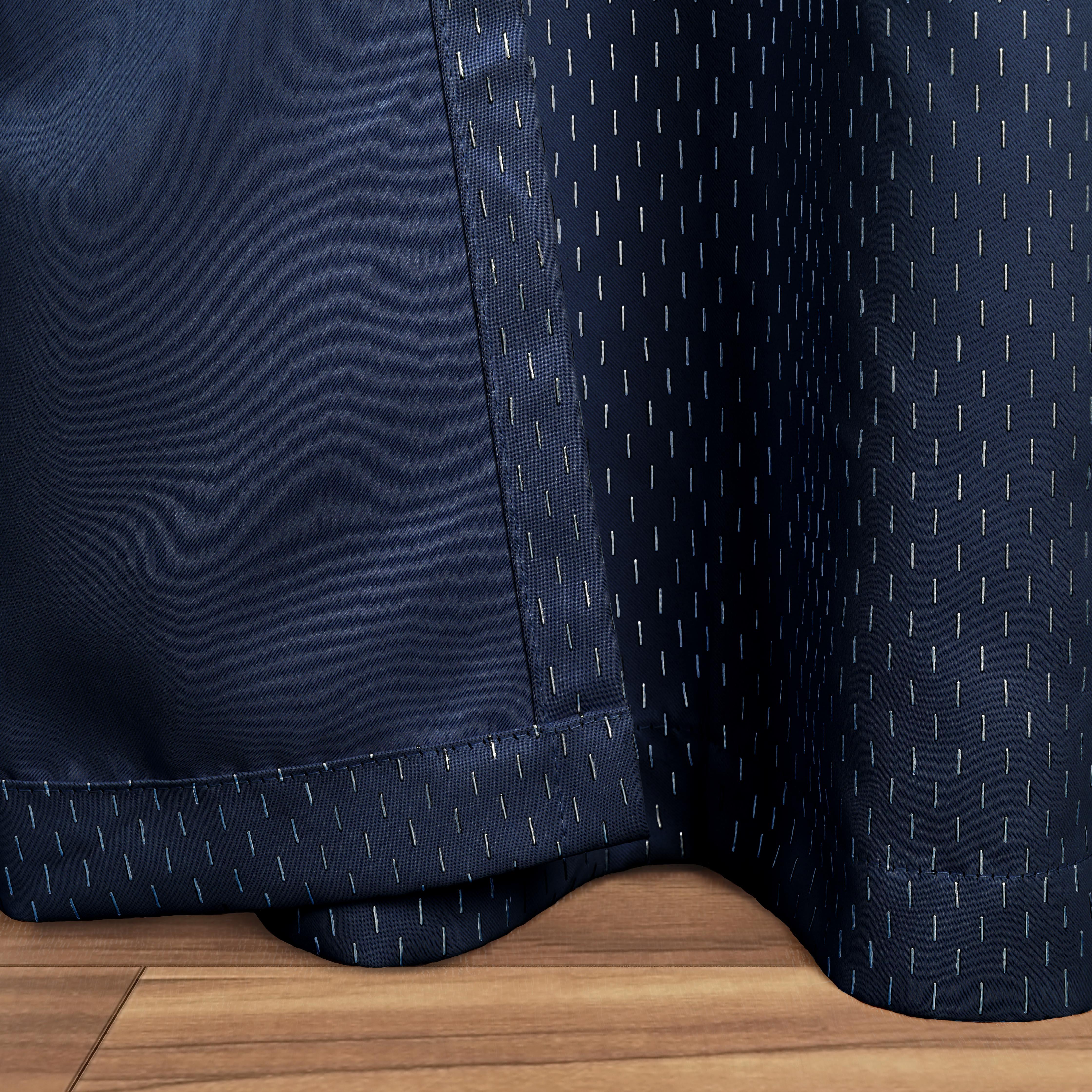 Solid Shimmer Grommet Blackout Curtain Panel Set - Blue Nile Mills