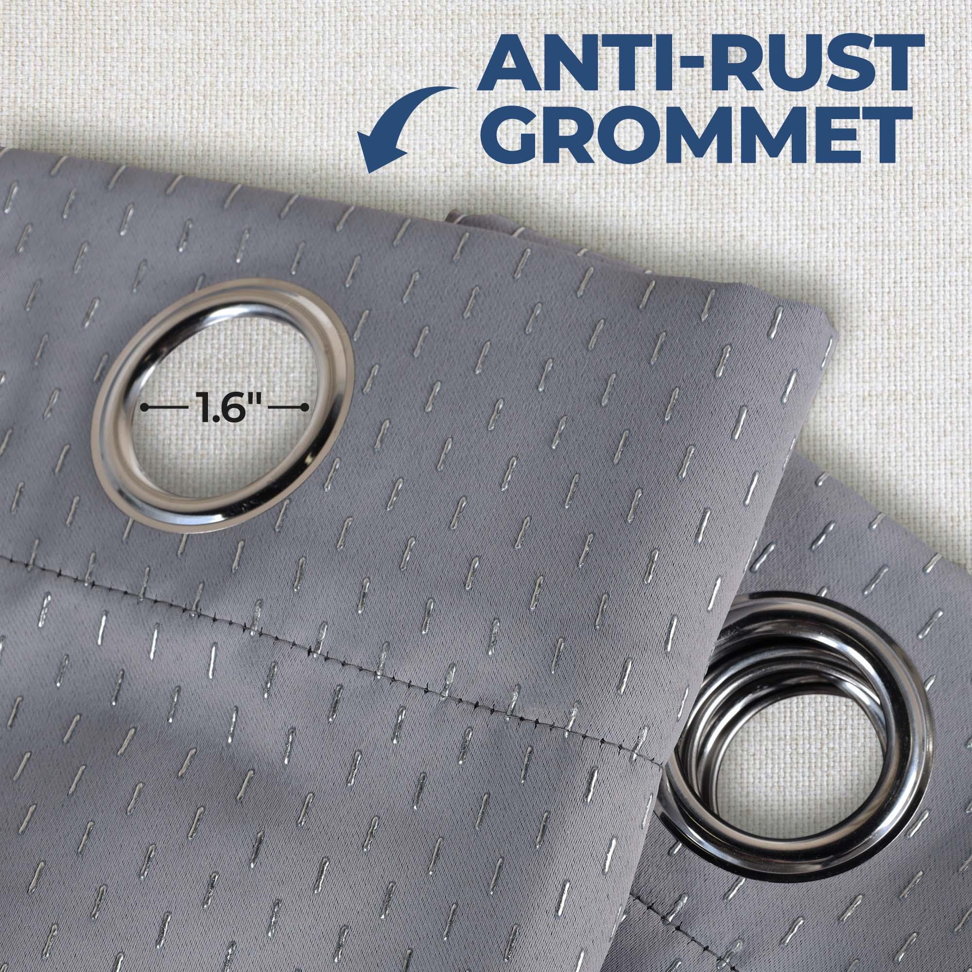 Solid Shimmer Grommet Blackout Curtain Panel Set - Blue Nile Mills