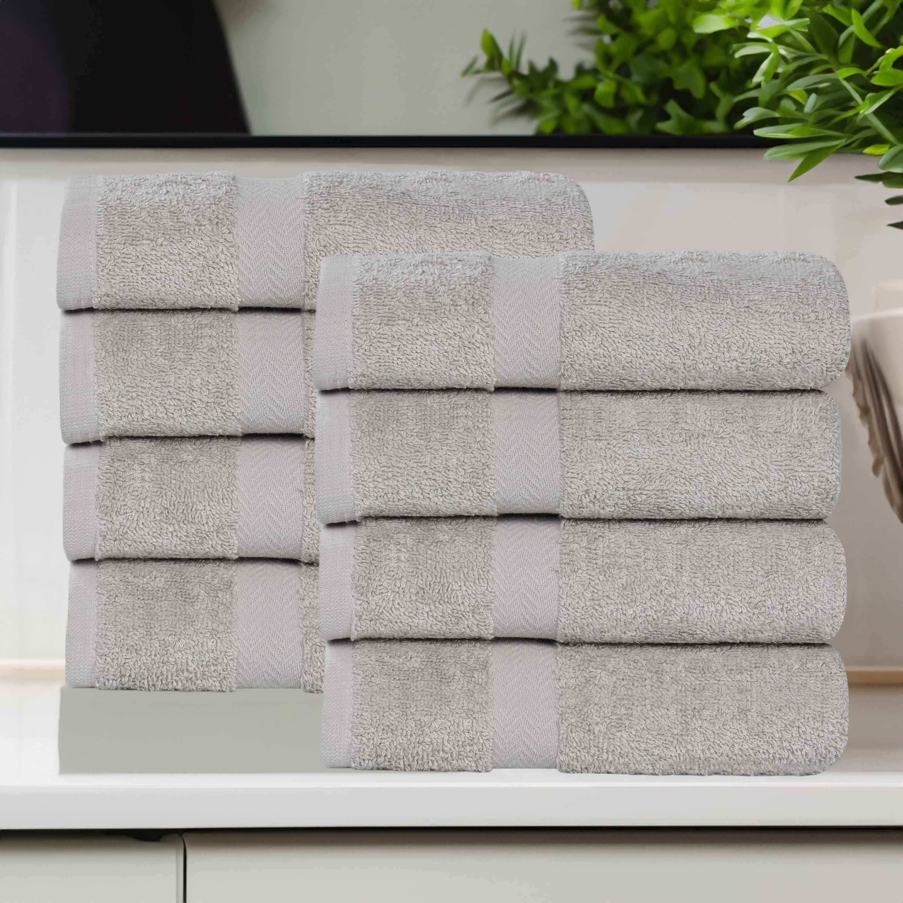 Franklin Cotton Eco Friendly 8 Piece Hand Towel Set - Blue Nile Mills