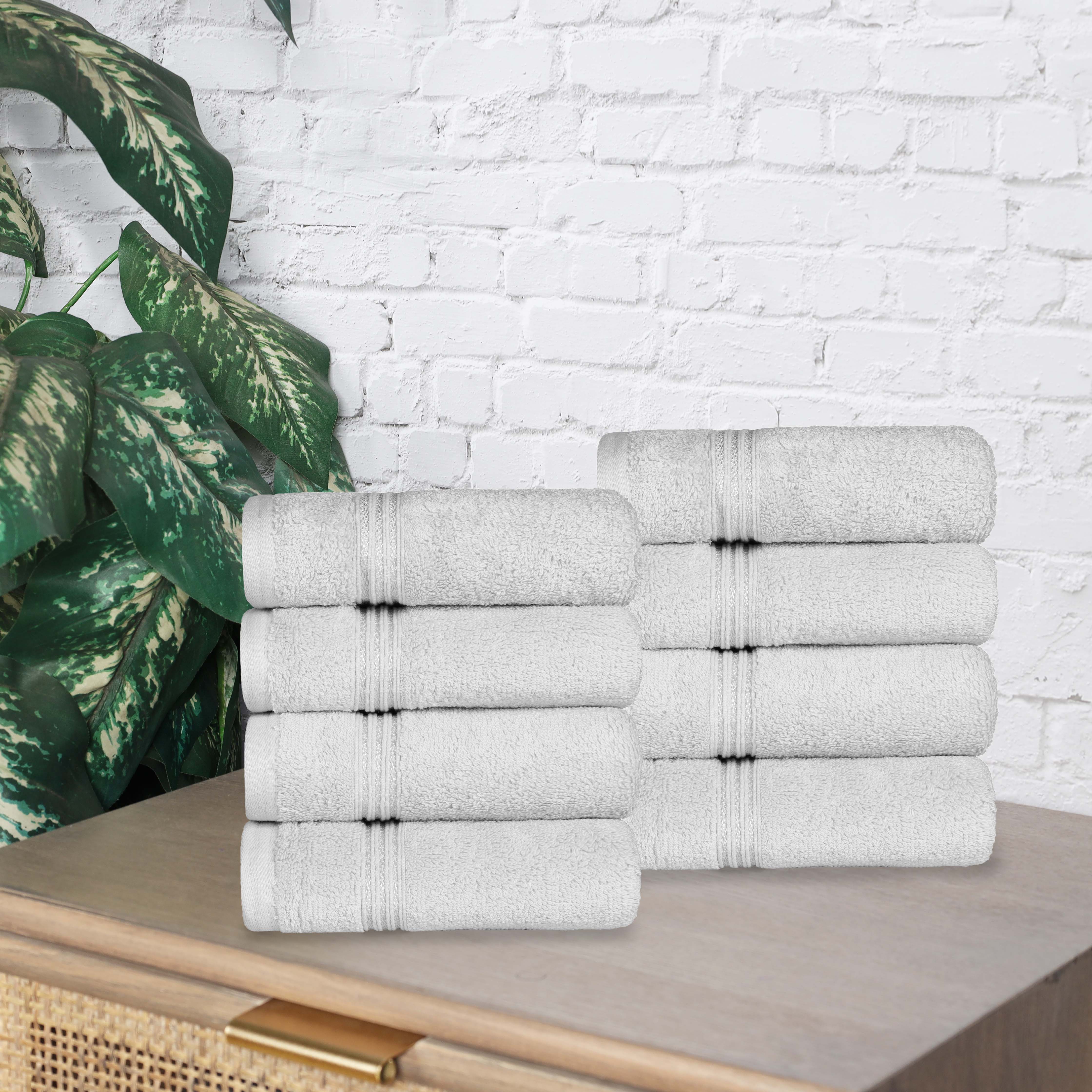 Heritage Egyptian Cotton Hand Towel Set of 8 - Blue Nile Mills