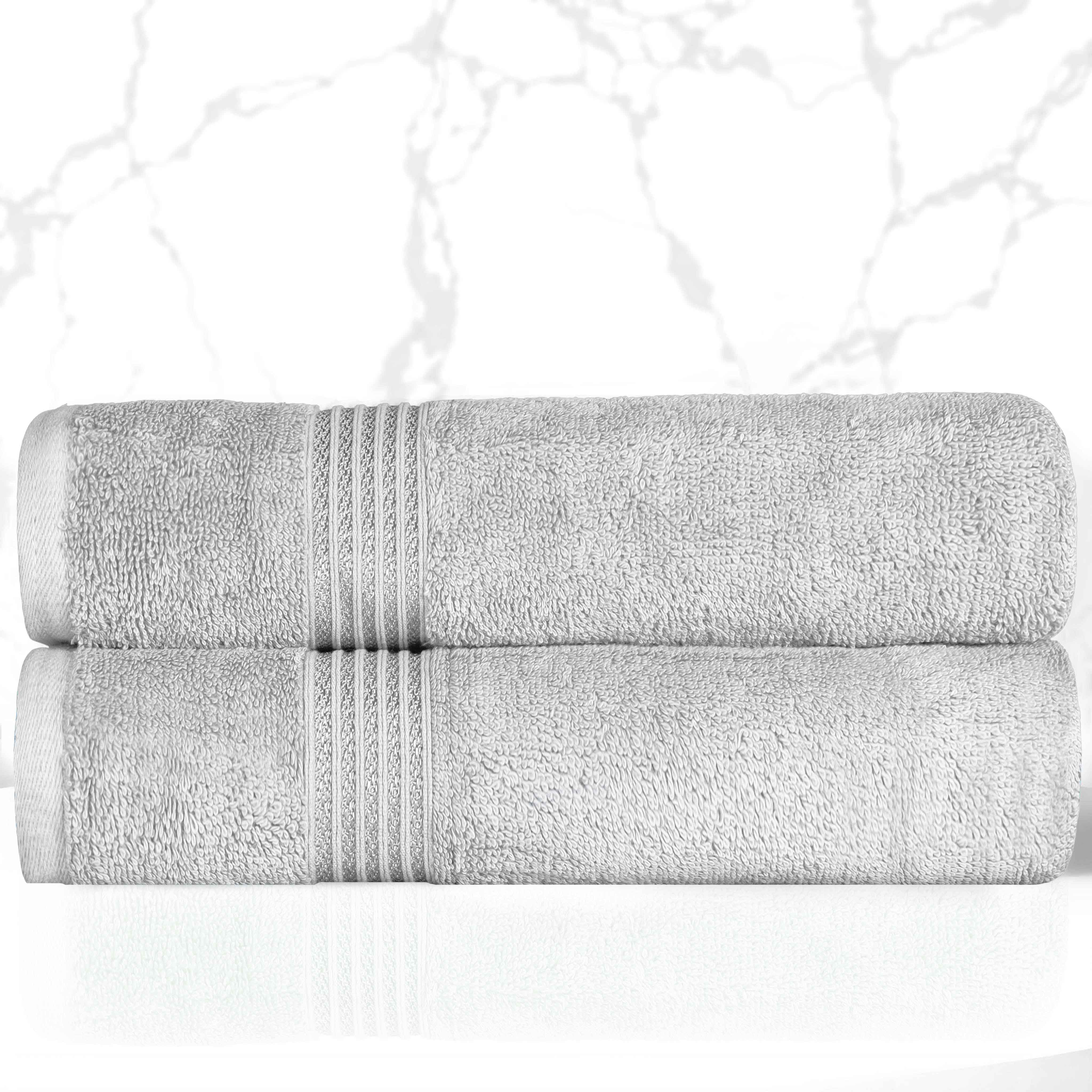 Egyptian Cotton Highly Absorbent Solid Ultra Soft Bath Towel Set of 2 - Blue Nile Mills