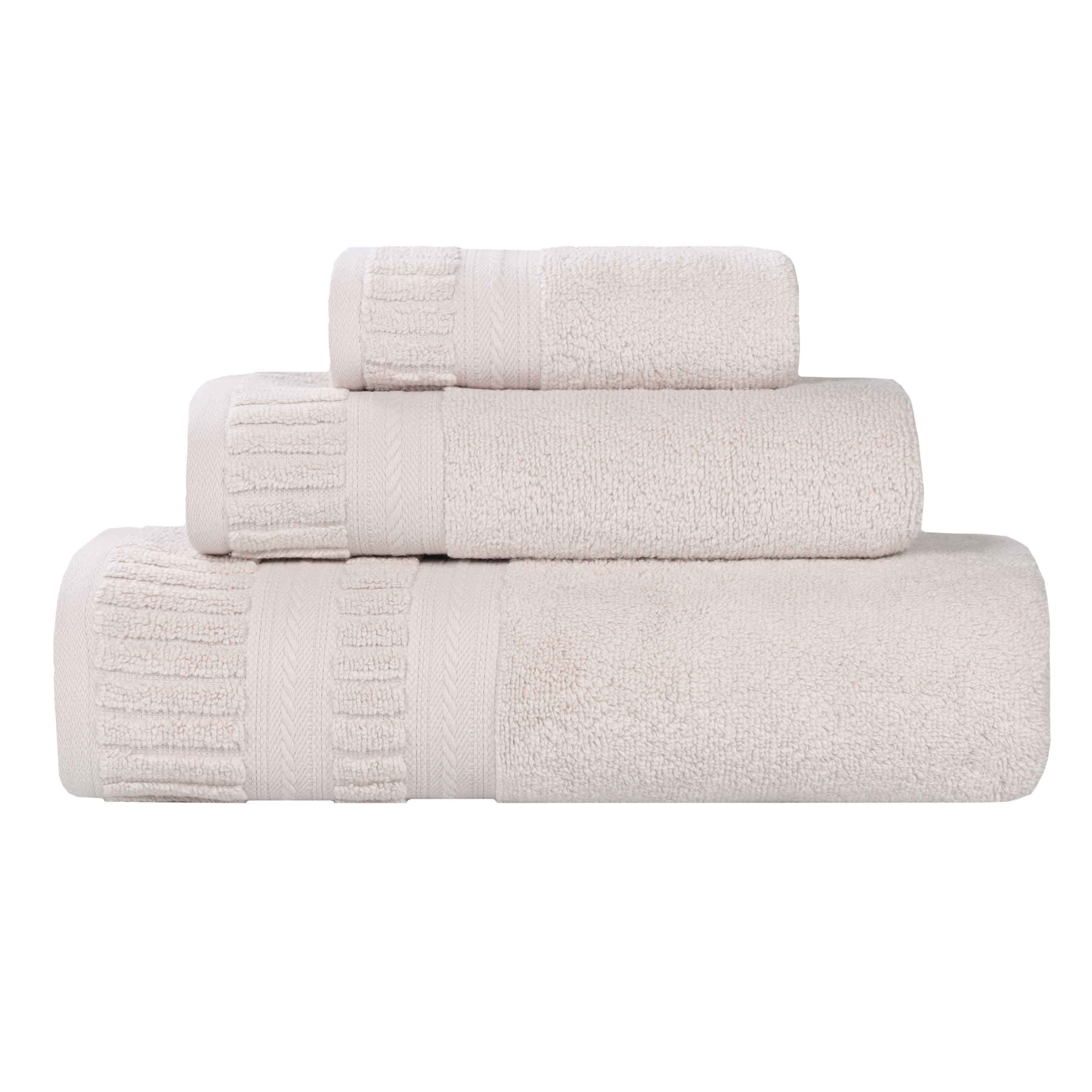 Venice Zero Twist Cotton Medium Weight Absorbent 3 Piece Towel Set - Blue Nile Mills