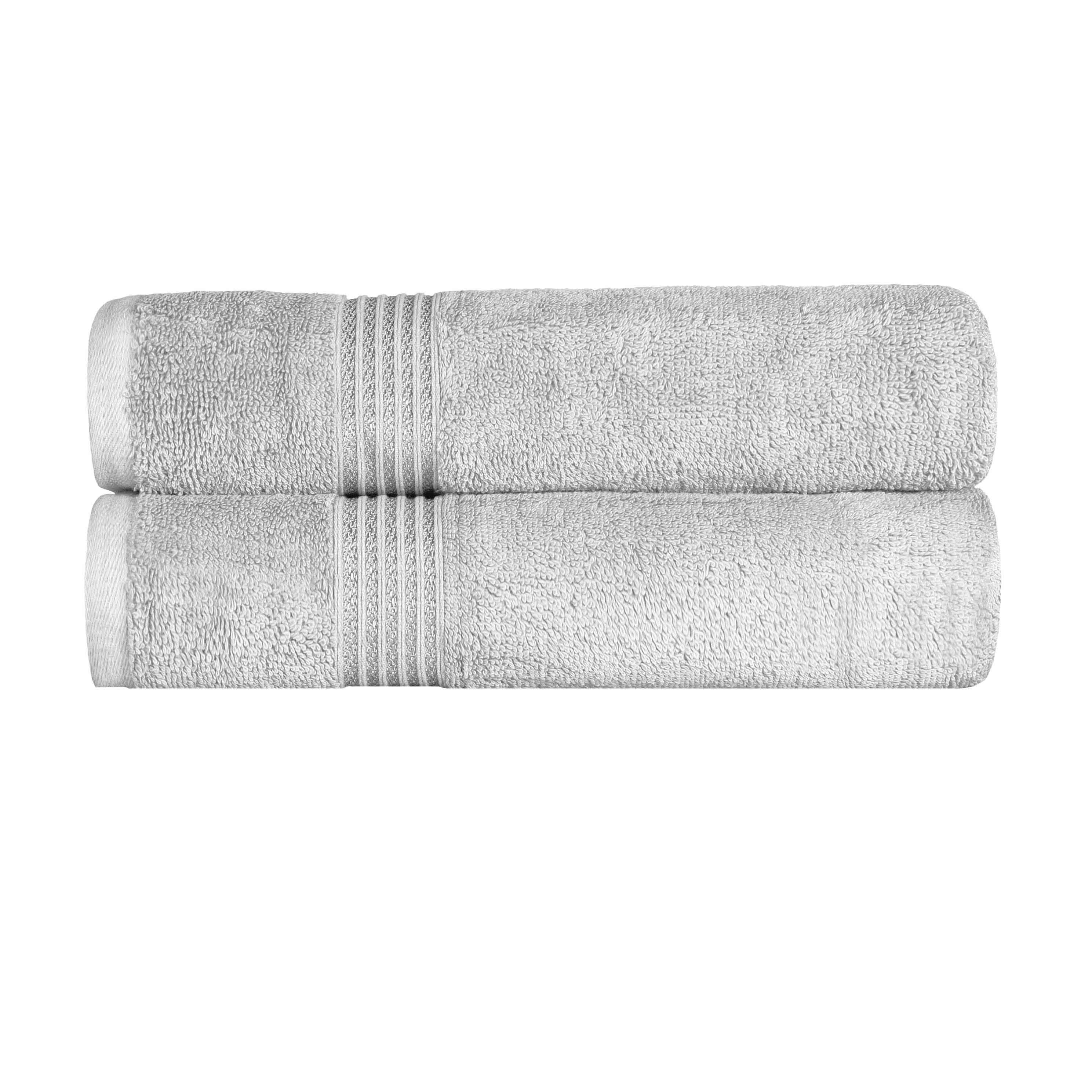 Egyptian Cotton Highly Absorbent Solid Ultra Soft Bath Towel Set of 2 - Blue Nile Mills