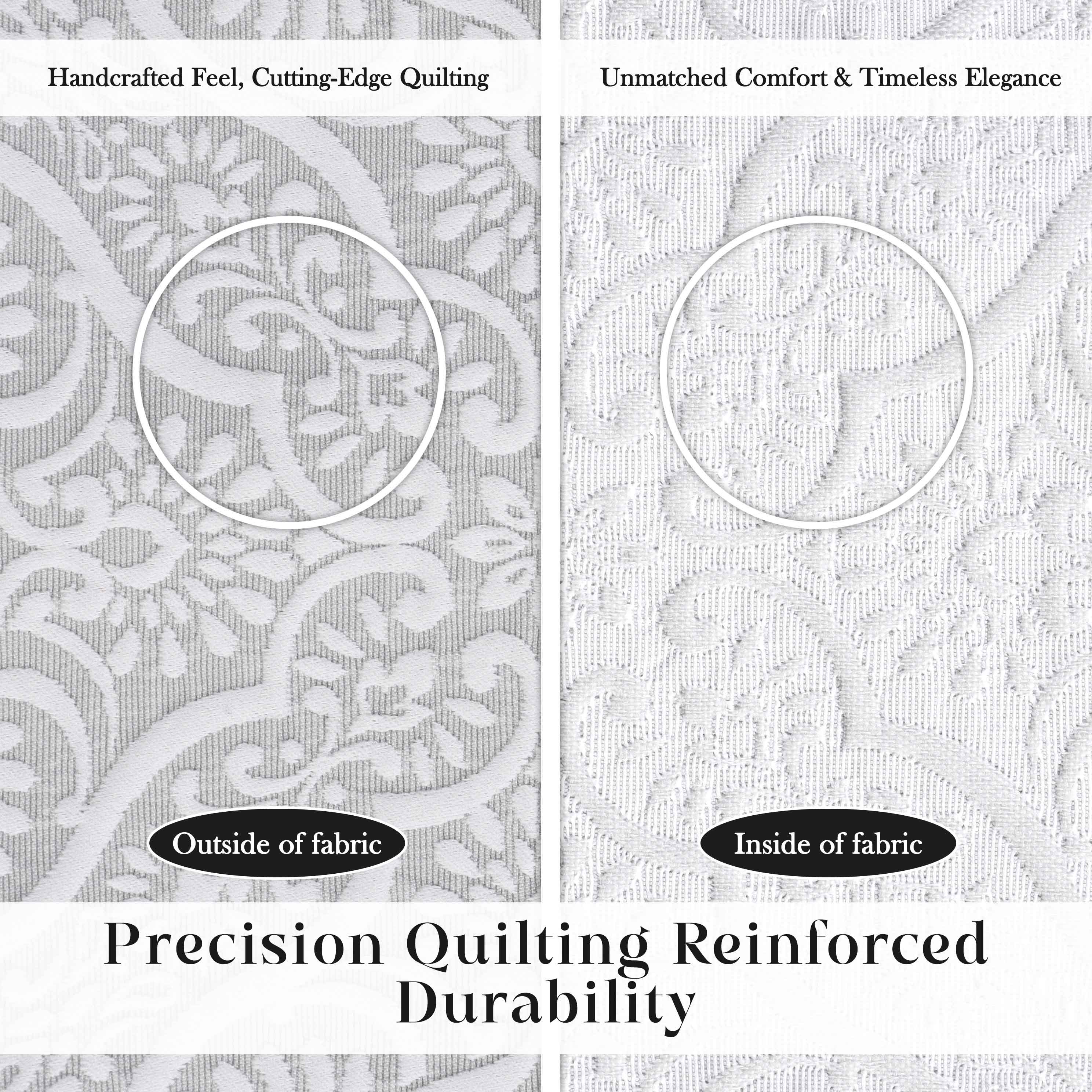 Enzy Medium Weight Floral Matelasse Bedspread and Sham Set - Blue Nile Mills