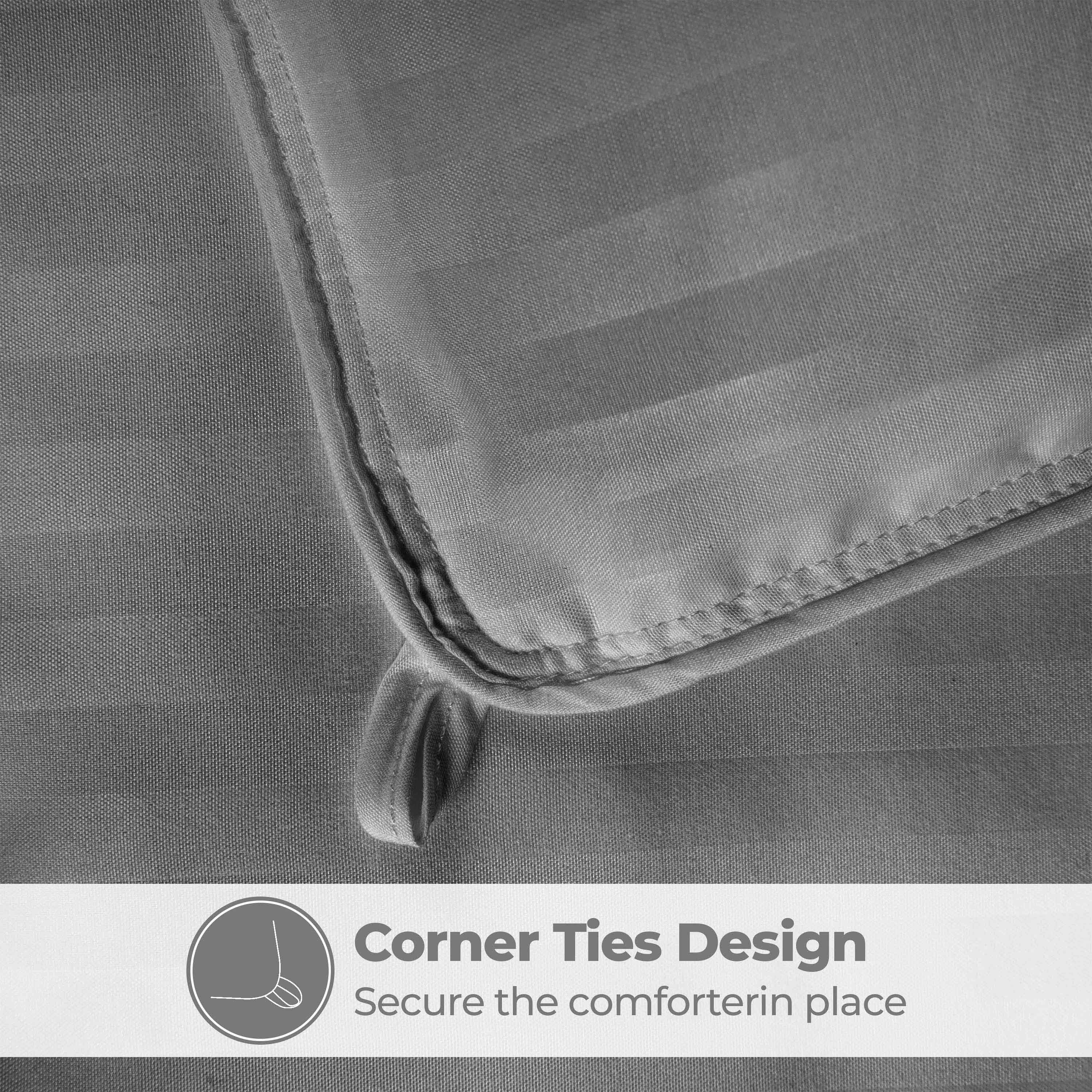 Reversible Striped Down Alternative Comforter - Blue Nile Mills