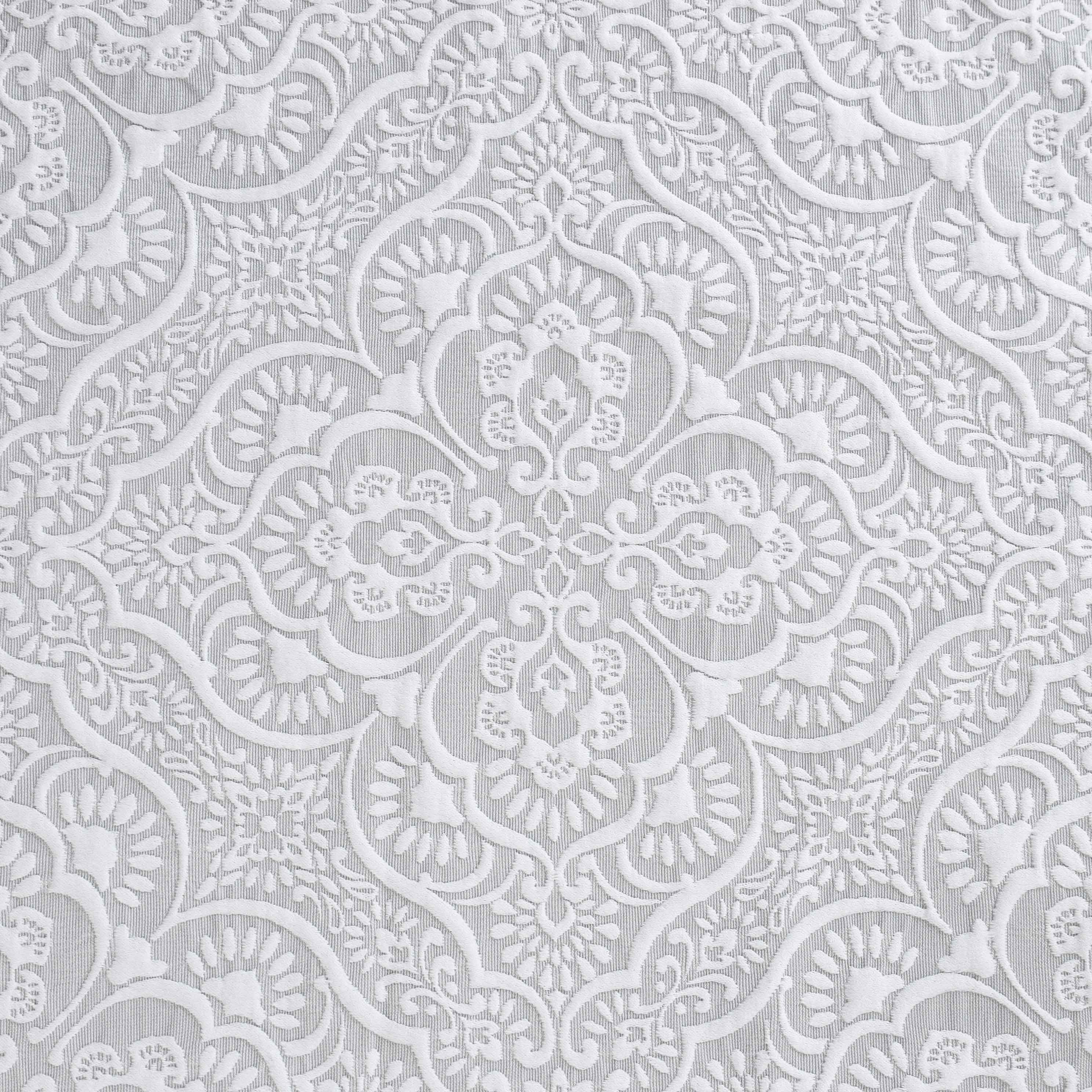 Enzy Medium Weight Floral Matelasse Bedspread and Sham Set - Blue Nile Mills