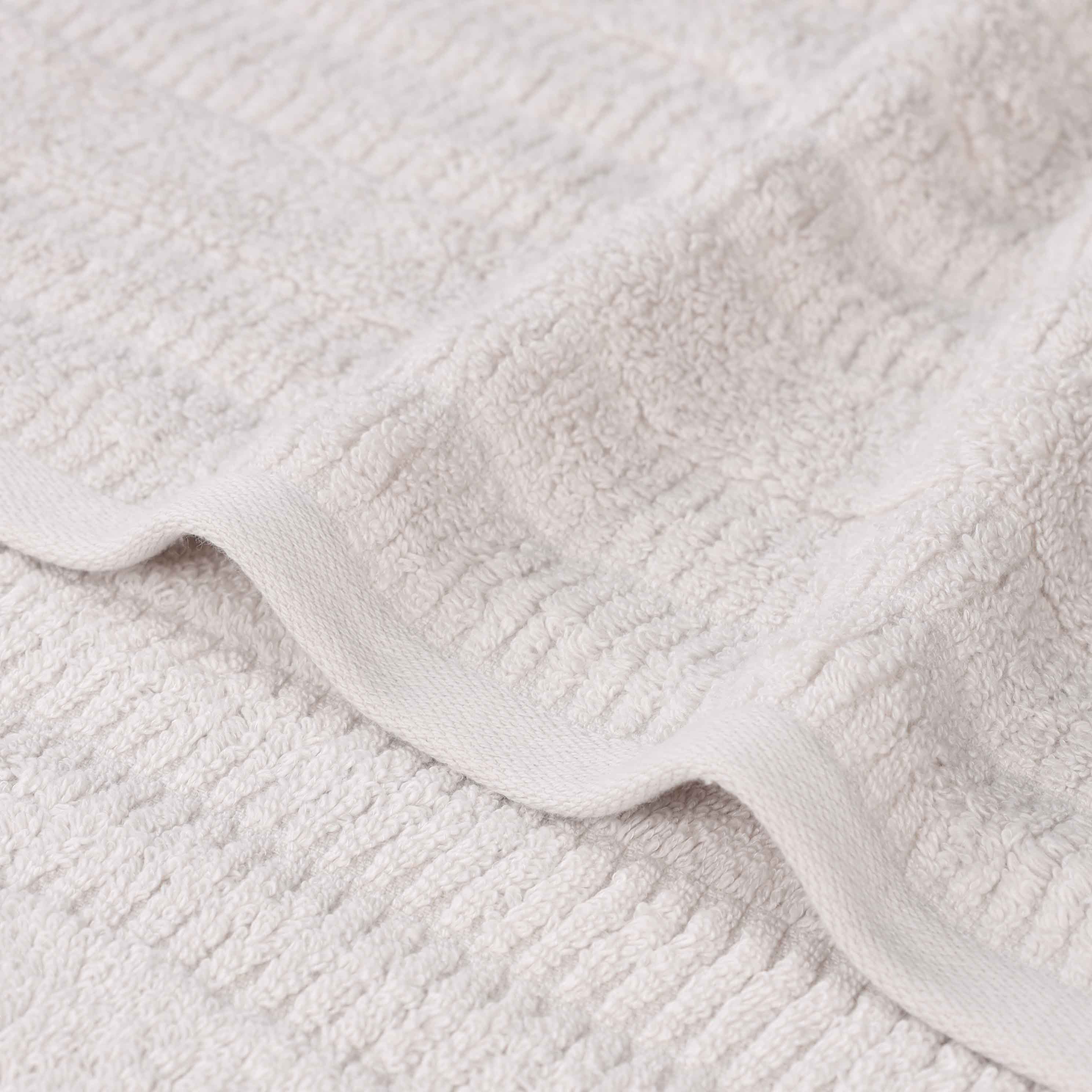 Mika Smart Twist Cotton Solid Vertical Ribbed 12 Piece Towel Set - Blue Nile Mills