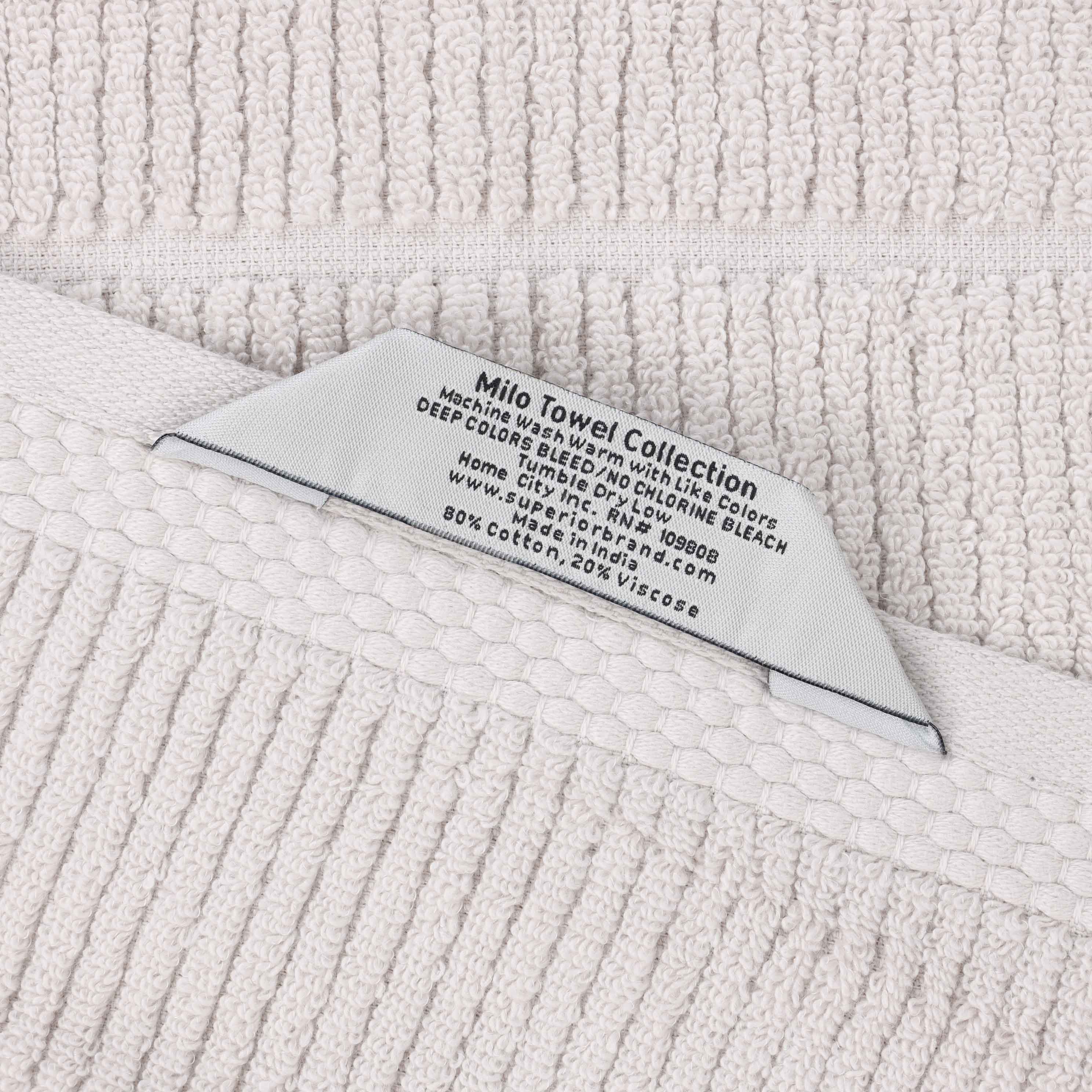 Milo Smart Twist Cotton Solid Face Towels Washcloths, Set of 12 - Blue Nile Mills