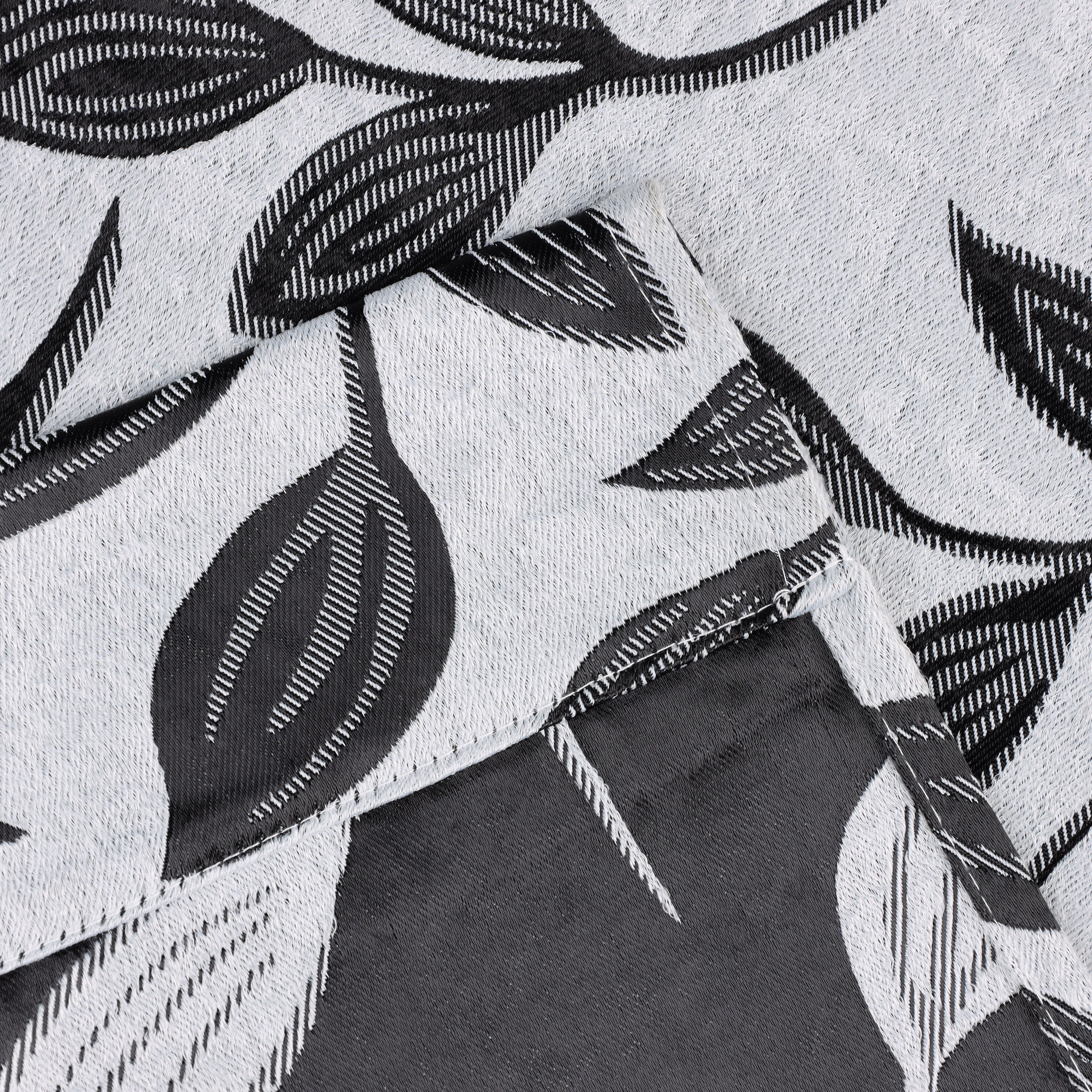 Leaves Rod Pocket Room Darkening Blackout Curtains, Set of 2 - Blue Nile Mills