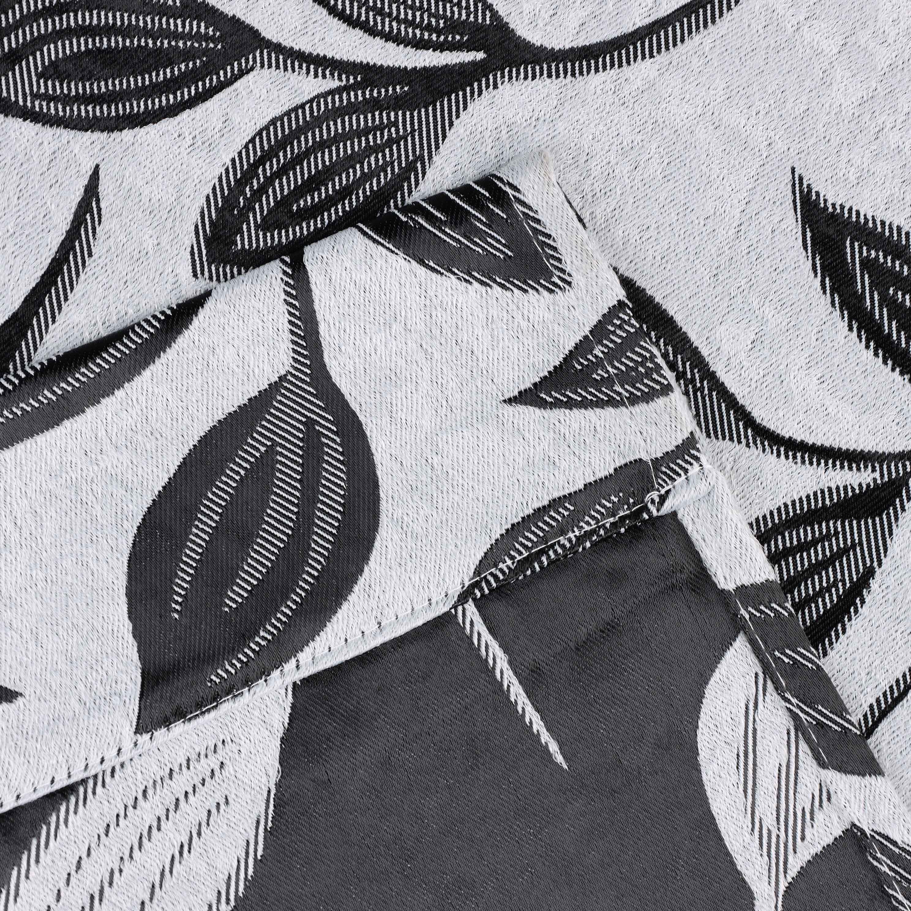 Leaves Rod Pocket Room Darkening Blackout Curtains, Set of 2 - Blue Nile Mills