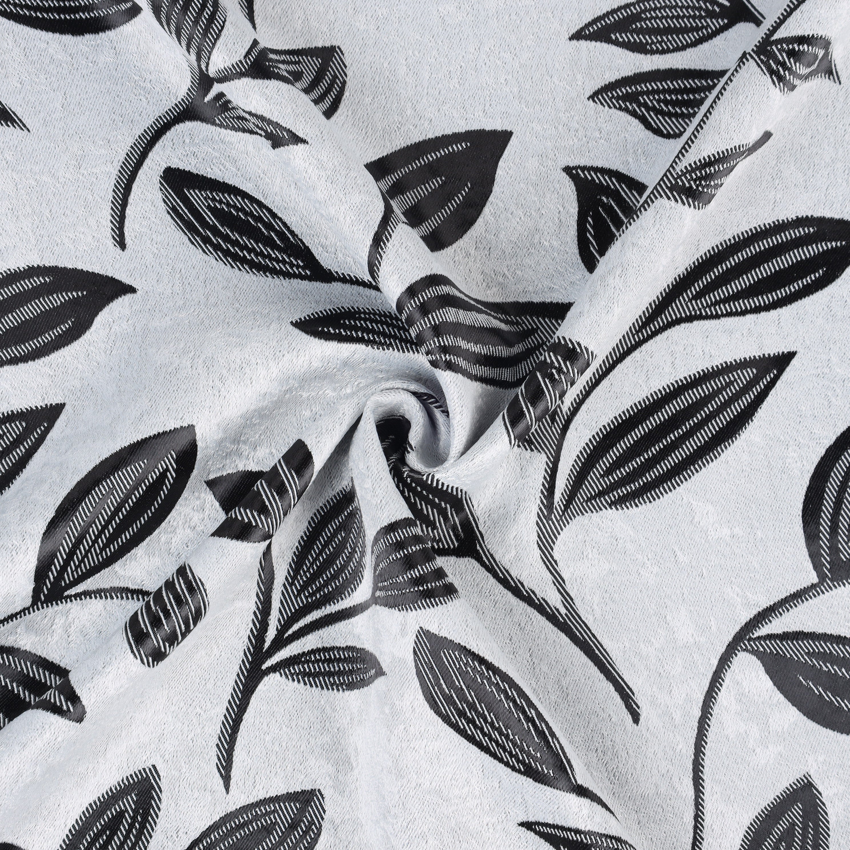 Leaves Rod Pocket Room Darkening Blackout Curtains, Set of 2 - Blue Nile Mills