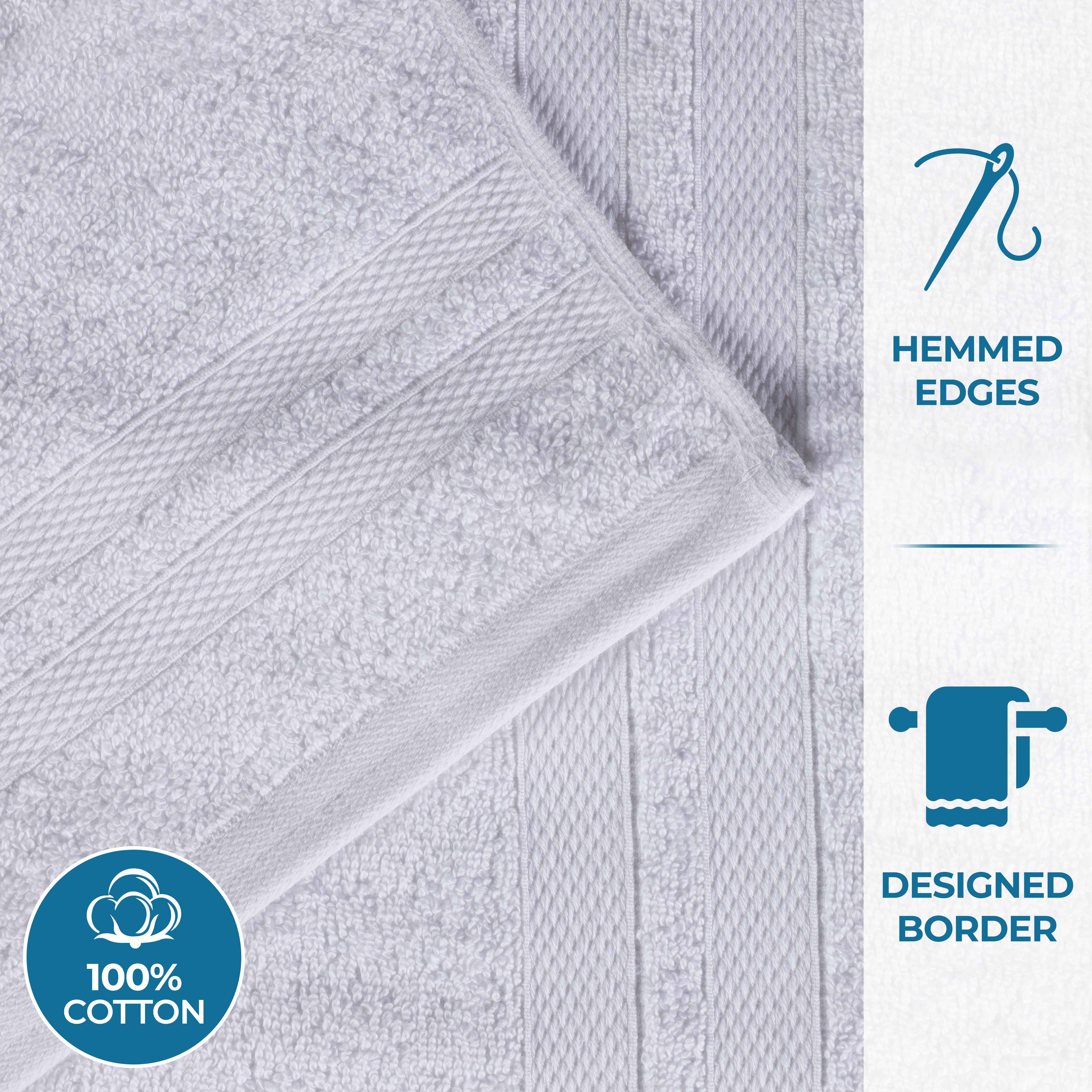 Ultra-Soft Cotton Absorbent Quick-Drying 12 Piece Assorted Towel Set - Blue Nile Mills