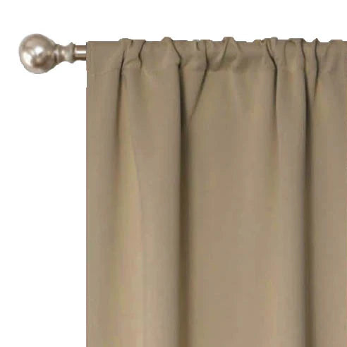 Grommet Room Darkening Solid Blackout Curtains, Set of 2 - Blue Nile Mills