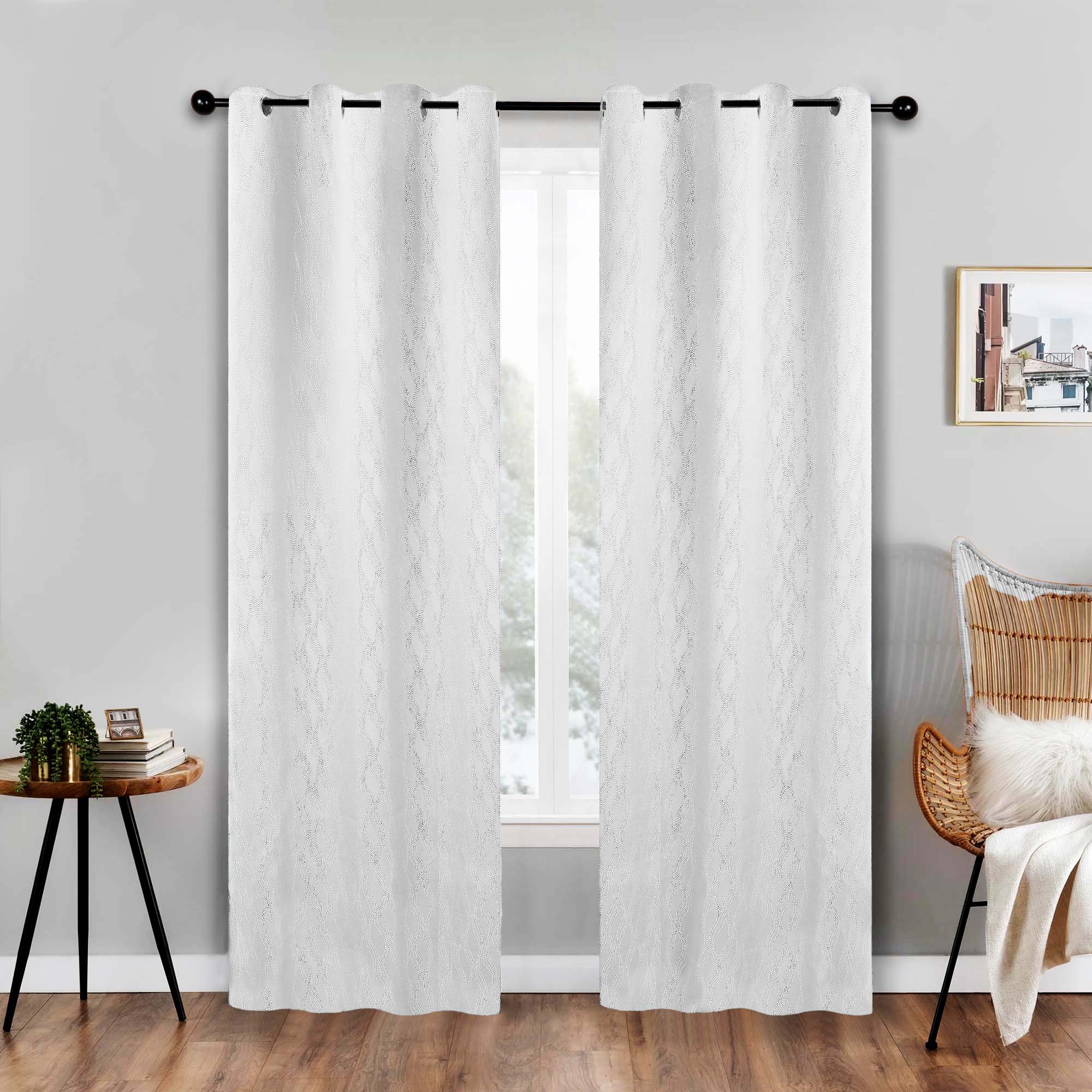 Zuri Textured Washable Room Darkening Blackout Curtain Panel Set - Blue Nile Mills