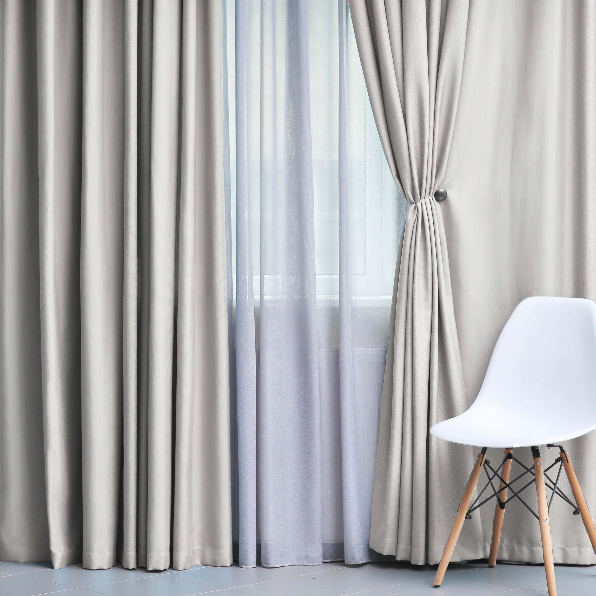 Solid Classic Modern Grommet Blackout Curtain Set - Blue Nile Mills