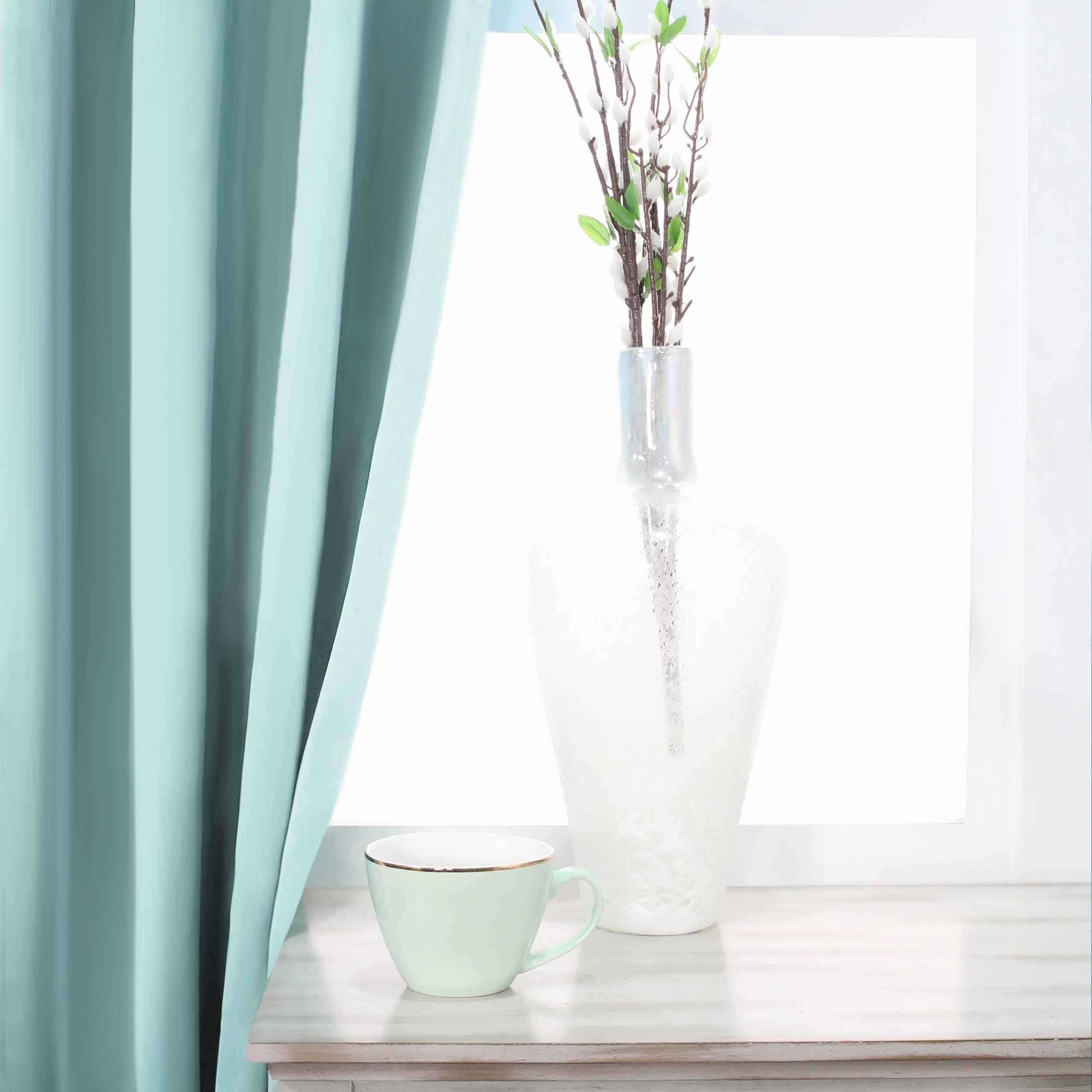 Solid Classic Modern Grommet Blackout Curtain Set - Blue Nile Mills