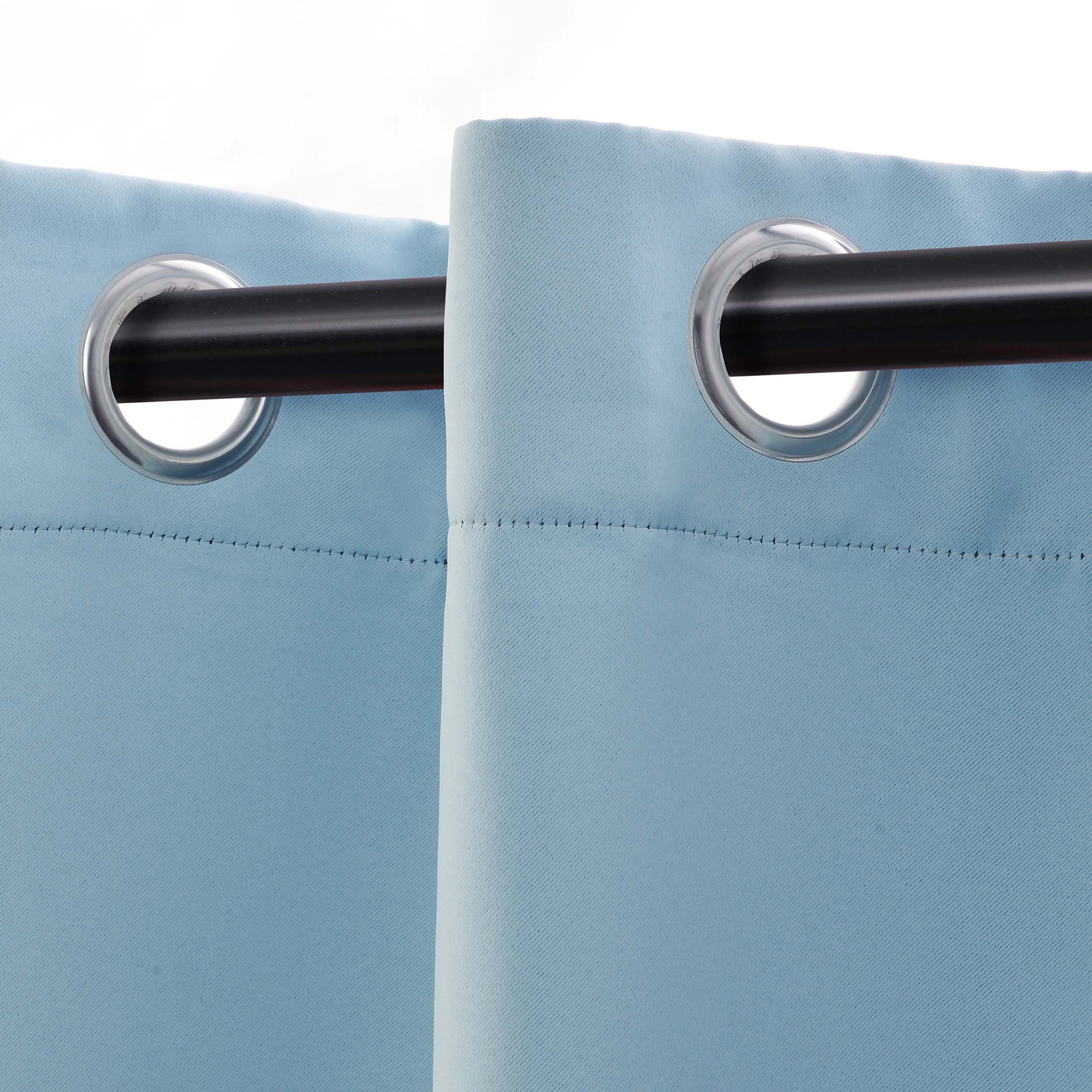 Solid Classic Modern Grommet Blackout Curtain Set - Blue Nile Mills