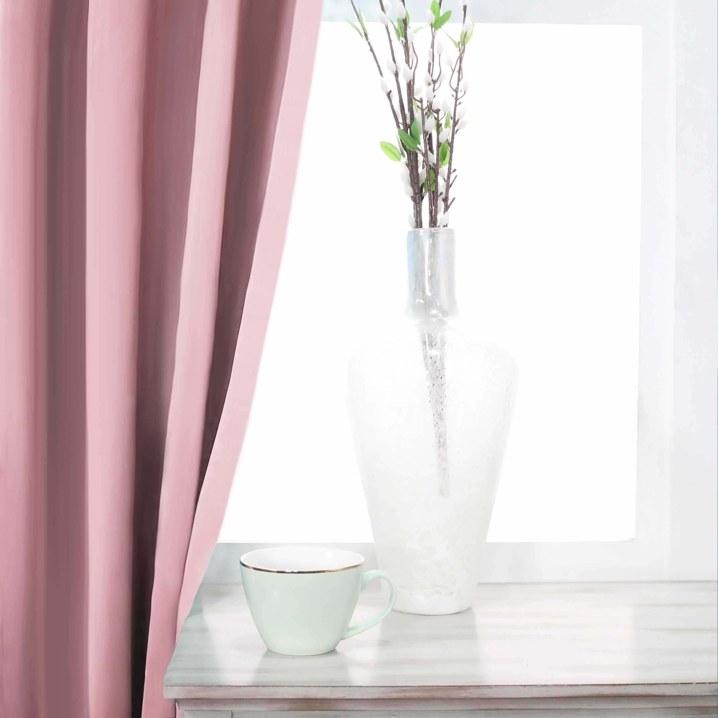 Solid Classic Modern Grommet Blackout Curtain Set - Blue Nile Mills