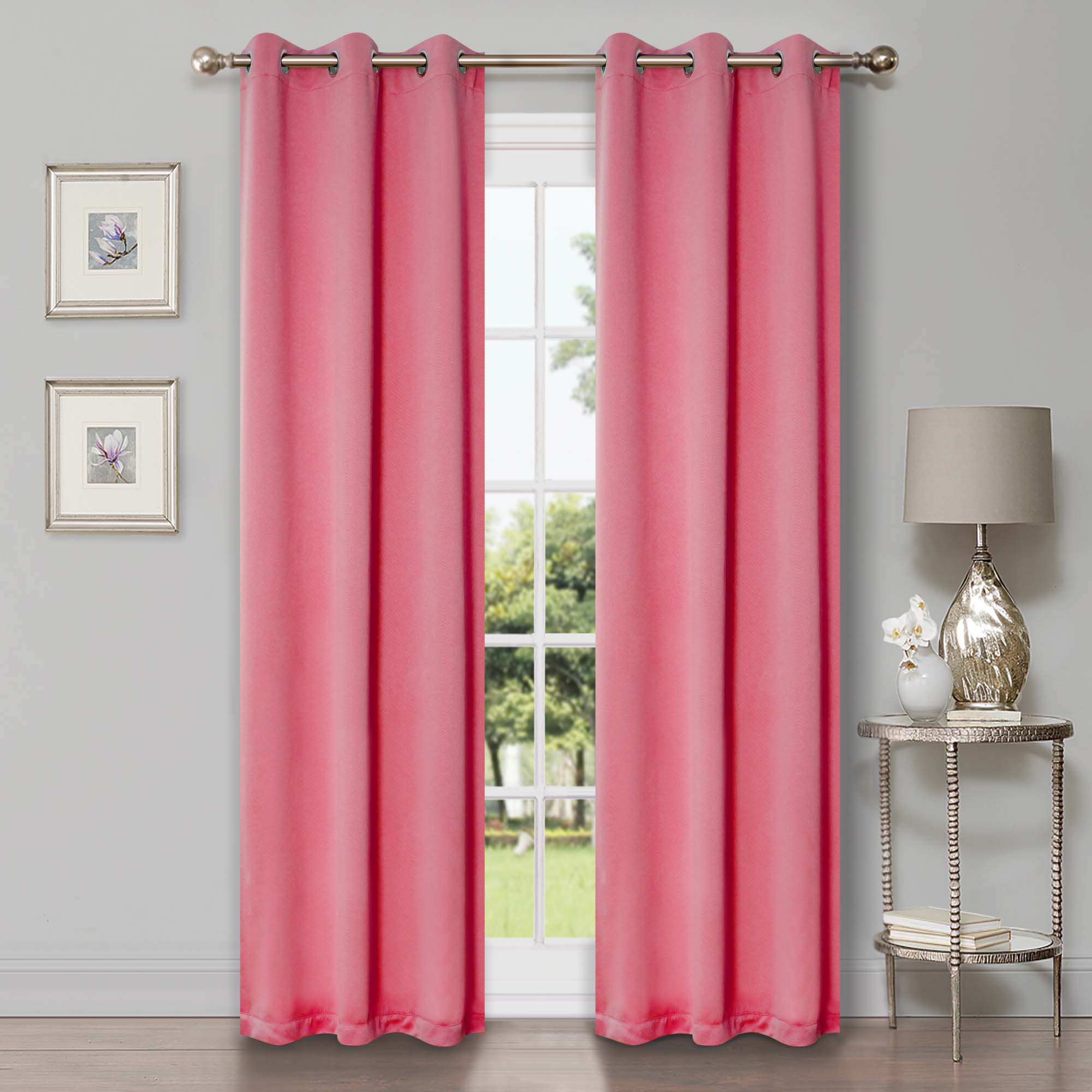 Solid Classic Modern Grommet Blackout Curtain Set - Blue Nile Mills