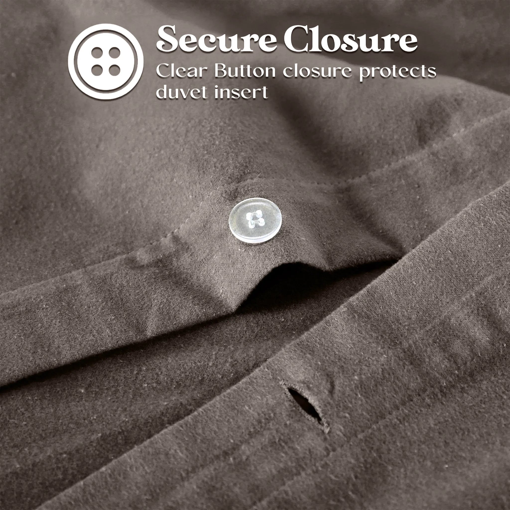 Solid Cotton Flannel Duvet Cover Set - Blue Nile Mills