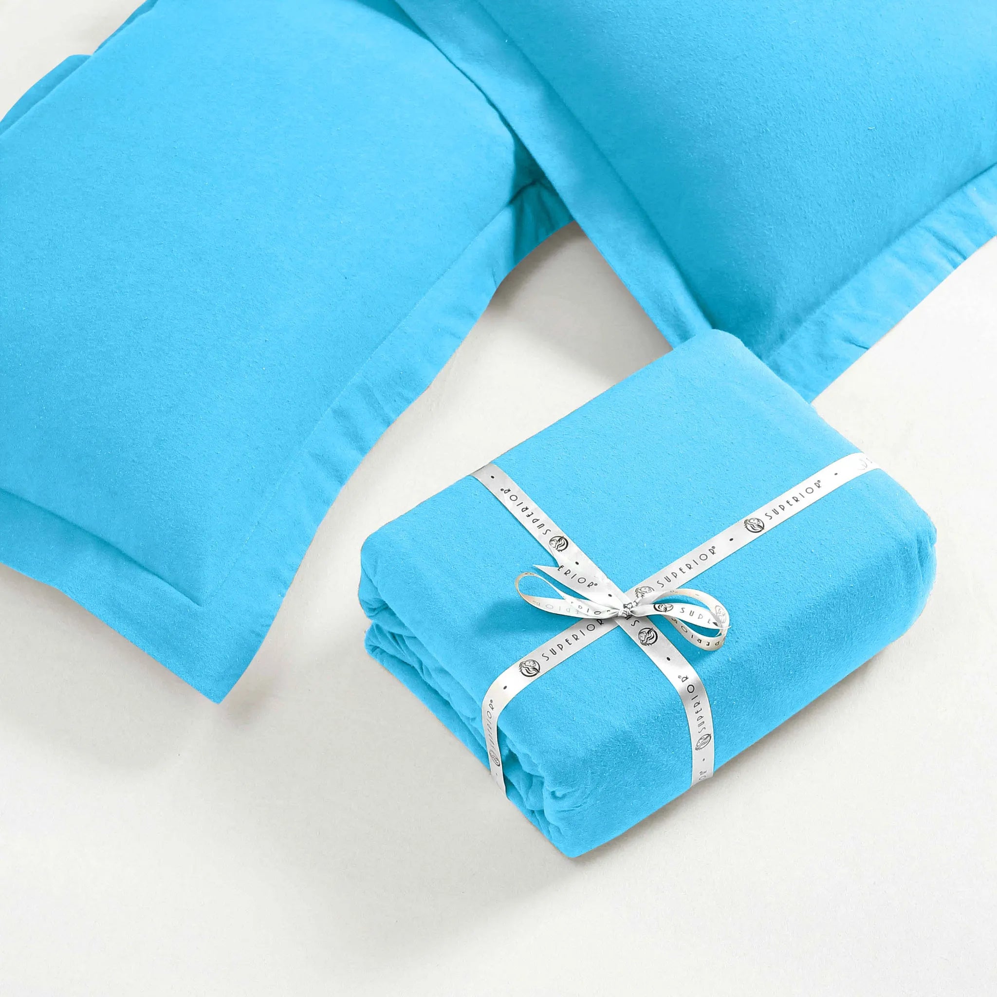 Solid Cotton Flannel Duvet Cover Set - Blue Nile Mills