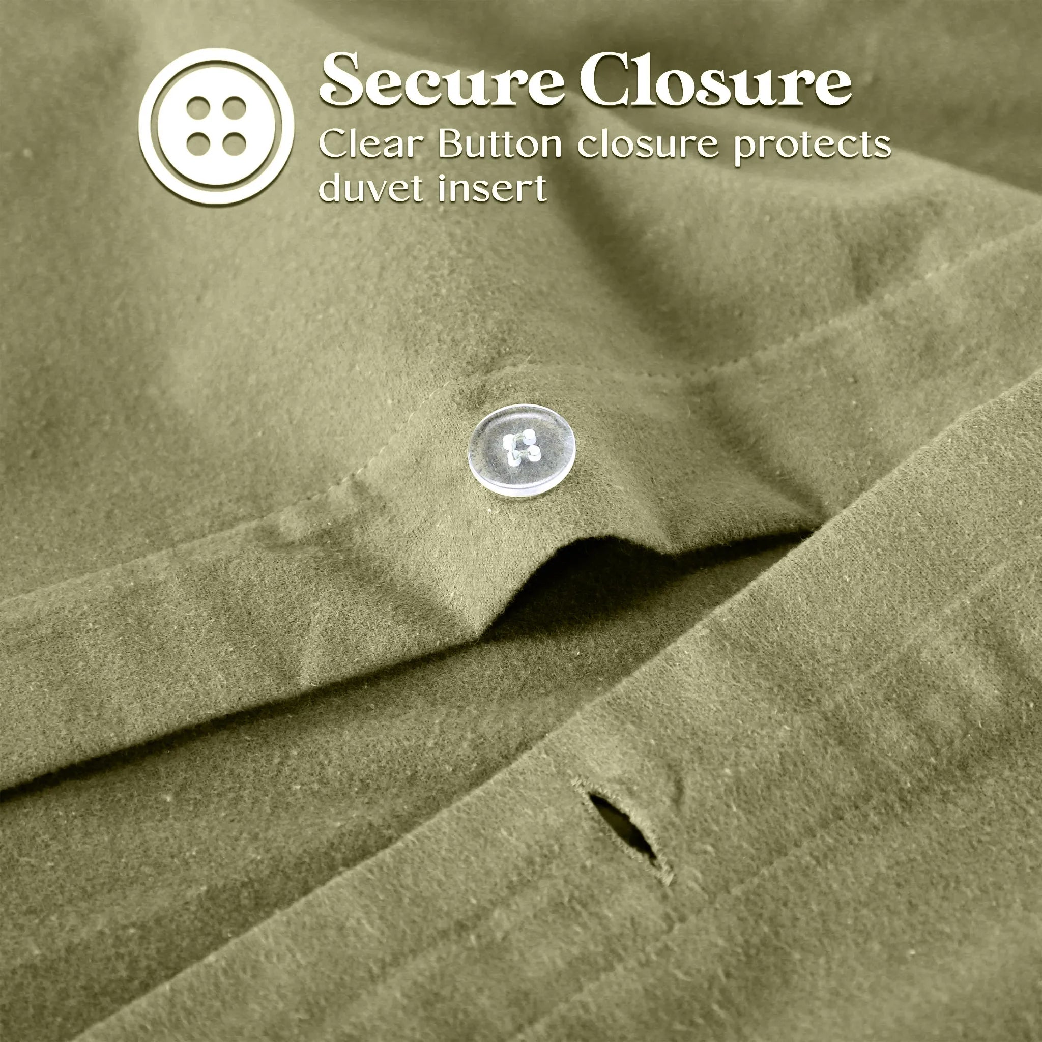 Solid Cotton Flannel Duvet Cover Set - Blue Nile Mills