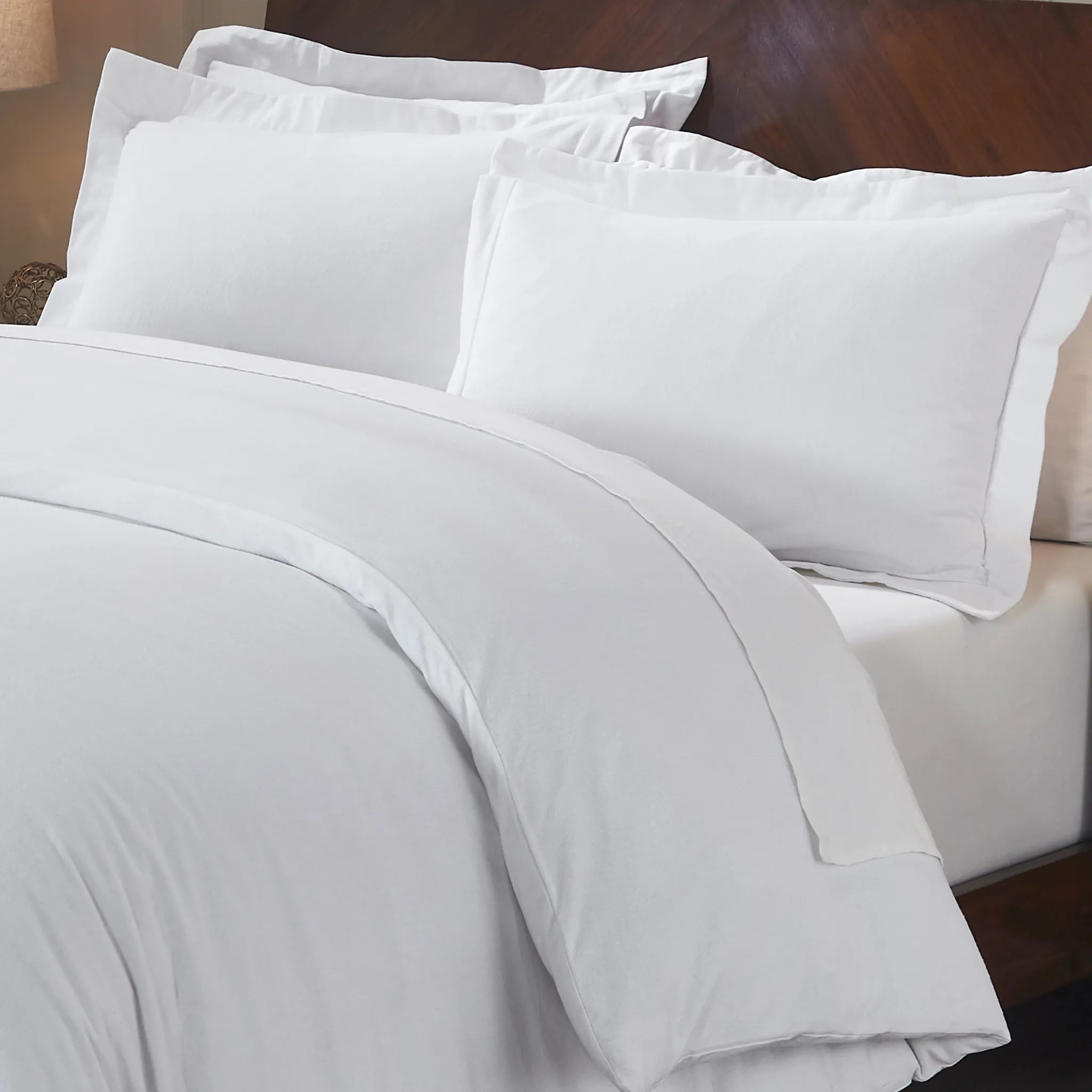 Solid Cotton Flannel Duvet Cover Set - Blue Nile Mills