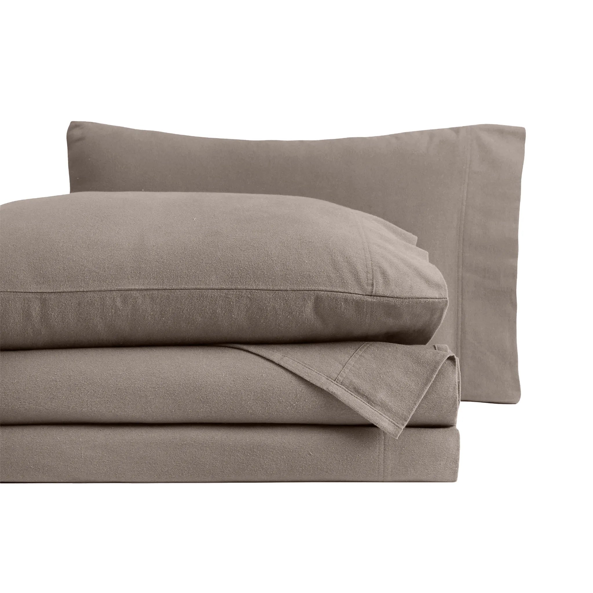 Flannel Cotton Modern Solid Deep Pocket Bed Sheet Set