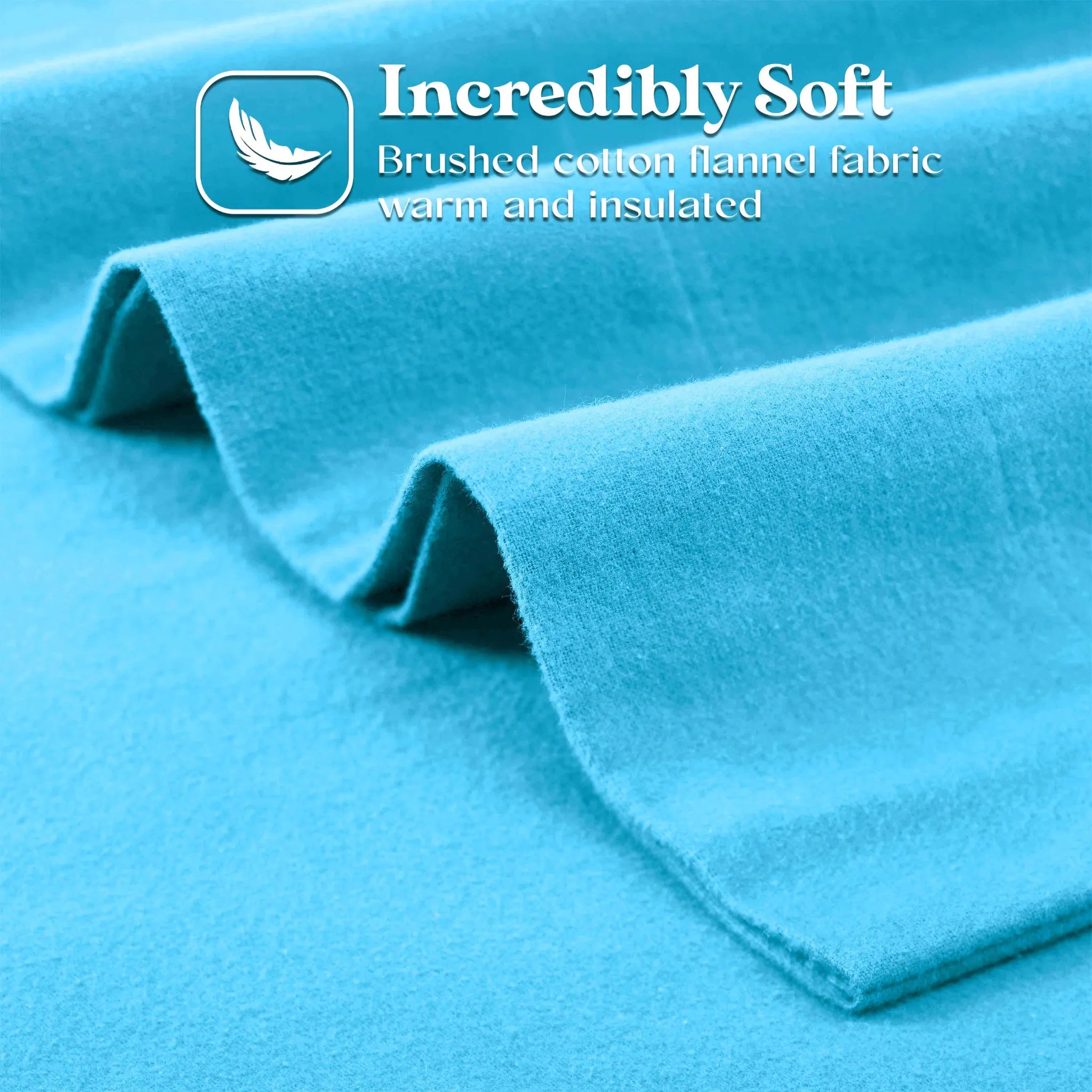 Solid Flannel Cotton Pillowcases, Set of 2
