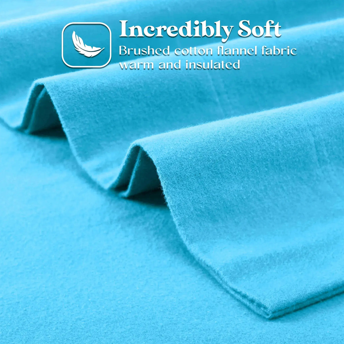 Solid Flannel Cotton Pillowcases, Set of 2