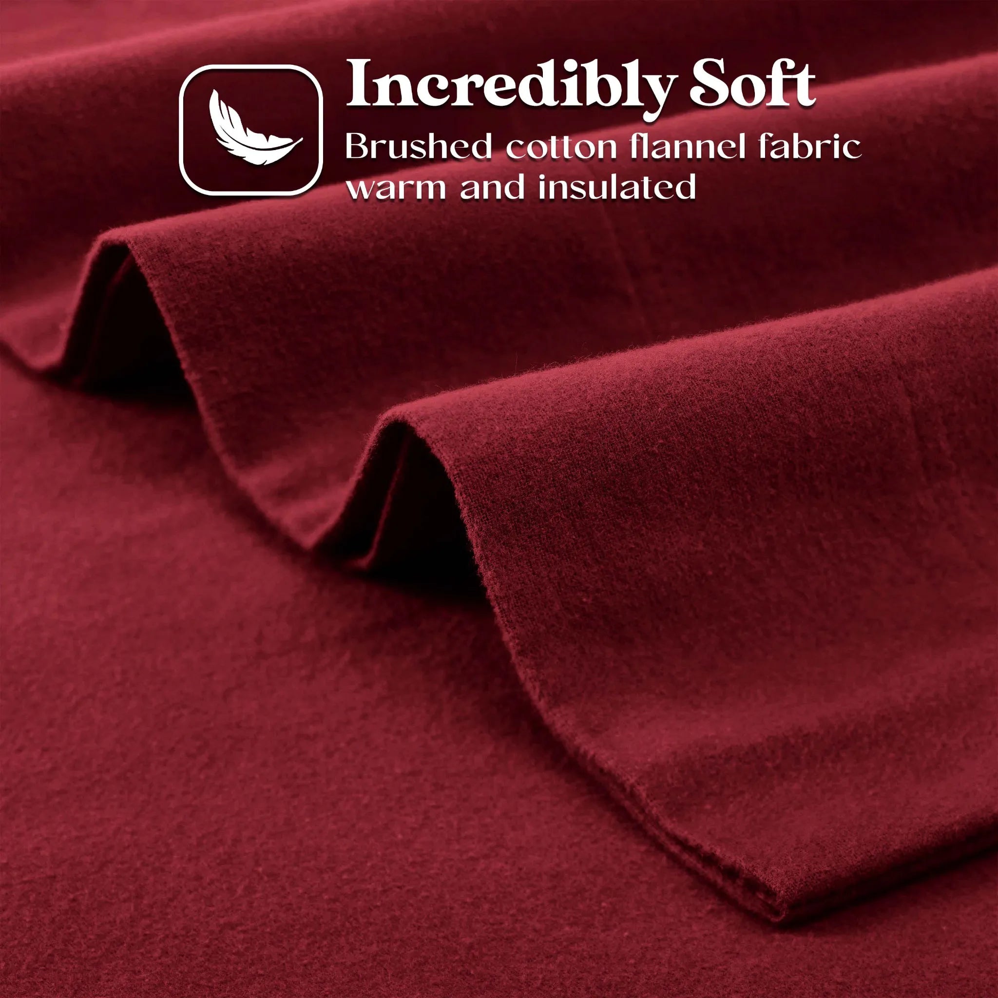 Solid Flannel Cotton Pillowcases, Set of 2