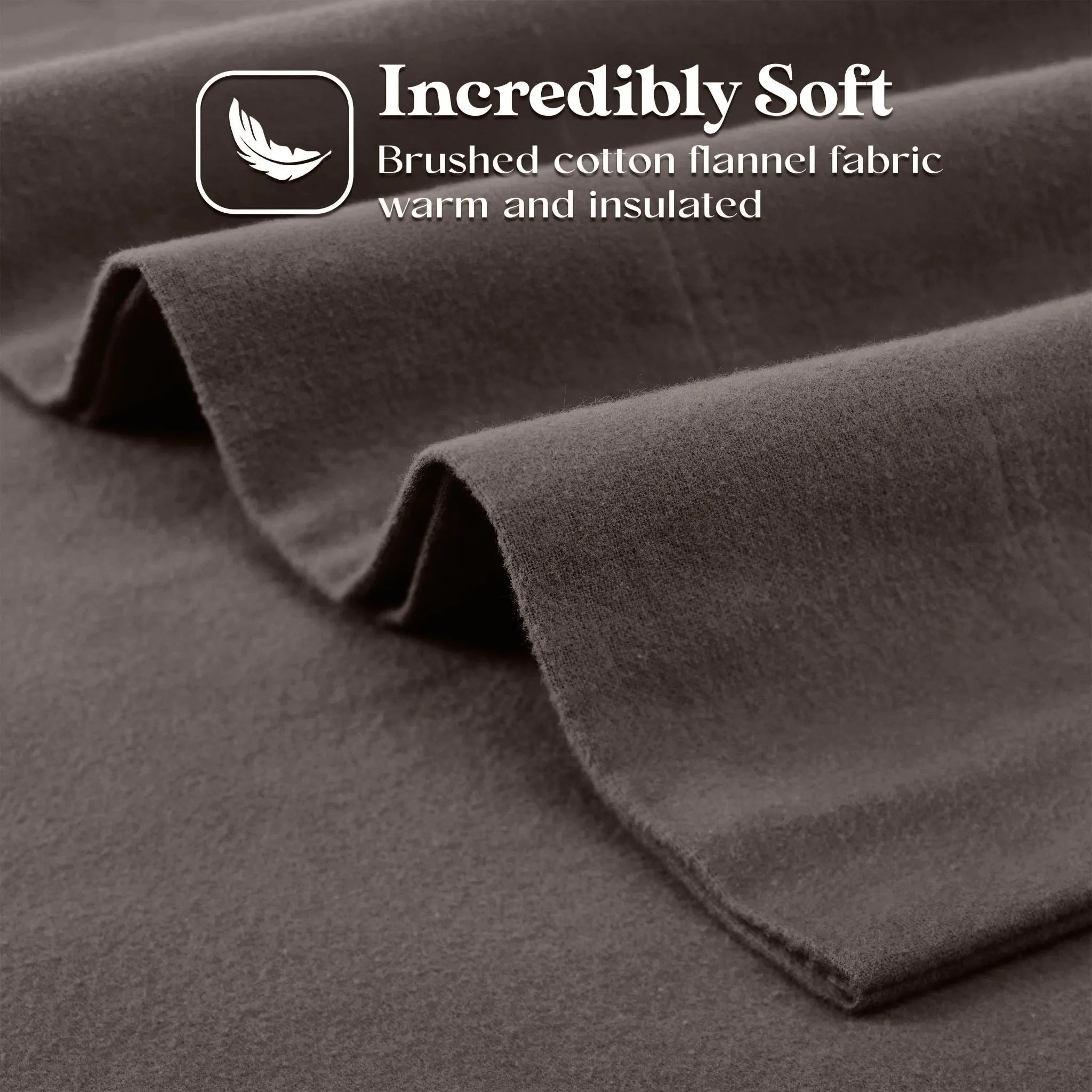 Solid Flannel Cotton Pillowcases, Set of 2