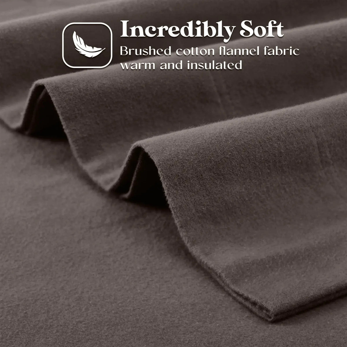 Solid Flannel Cotton Pillowcases, Set of 2