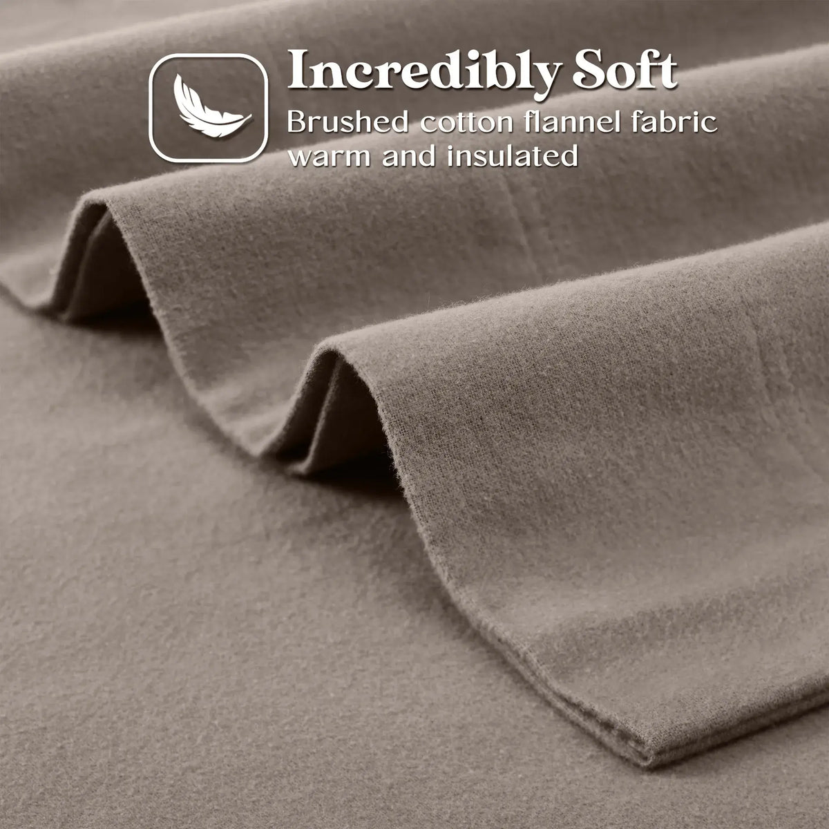 Solid Flannel Cotton Pillowcases, Set of 2