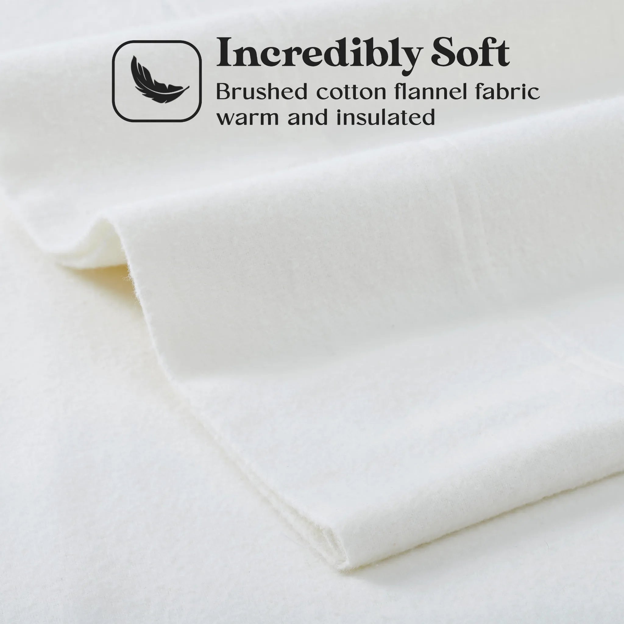 Solid Flannel Cotton Pillowcases, Set of 2