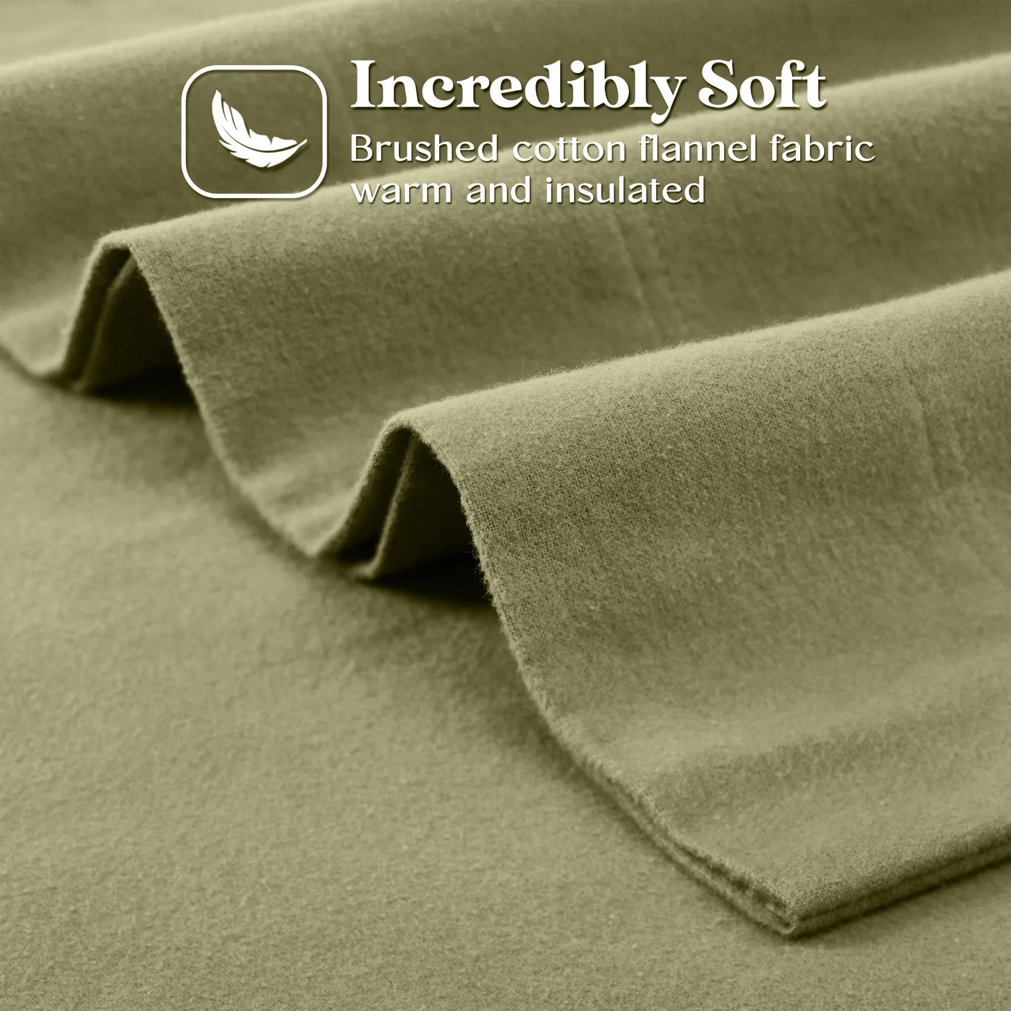 Solid Flannel Cotton Pillowcases, Set of 2