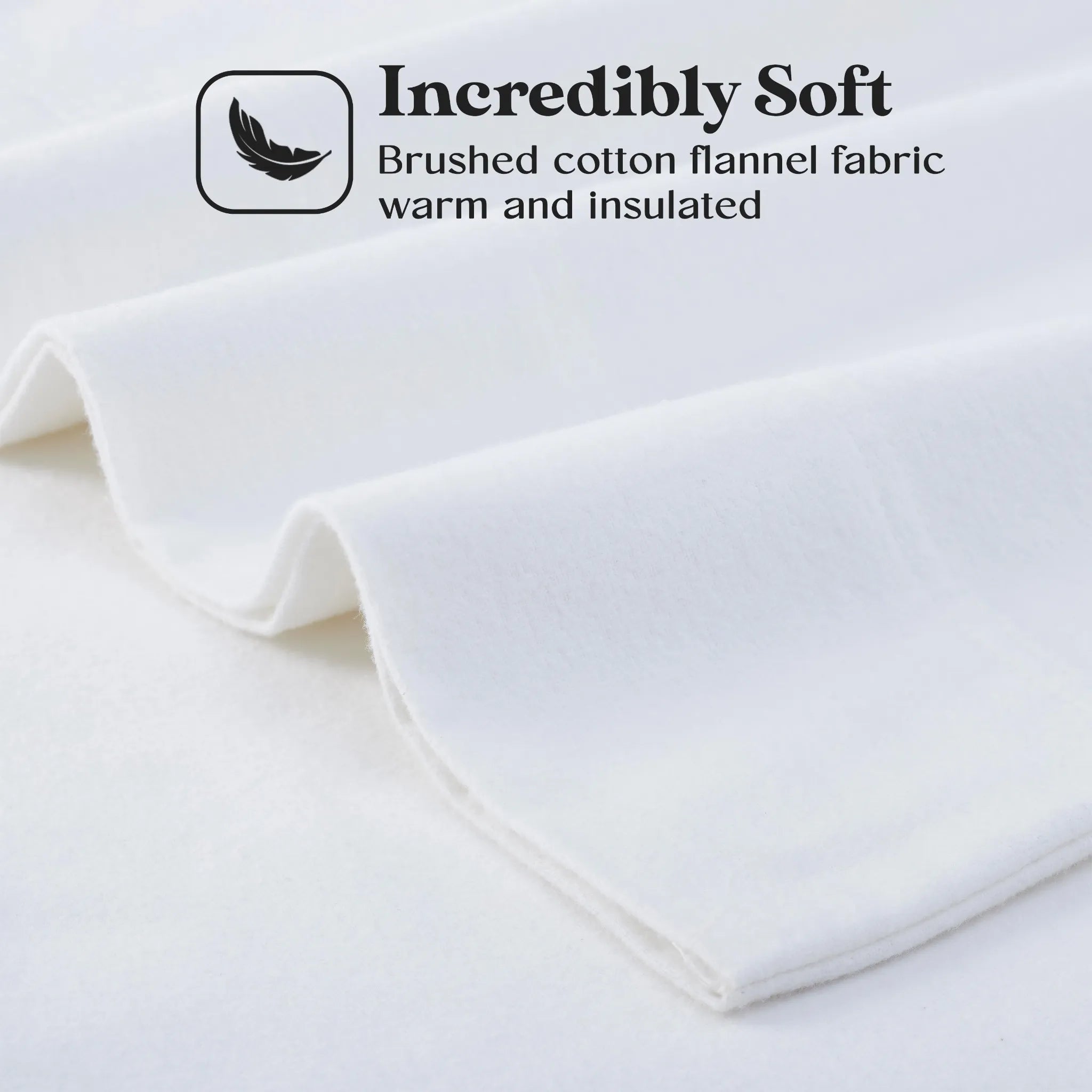 Solid Flannel Cotton Pillowcases, Set of 2