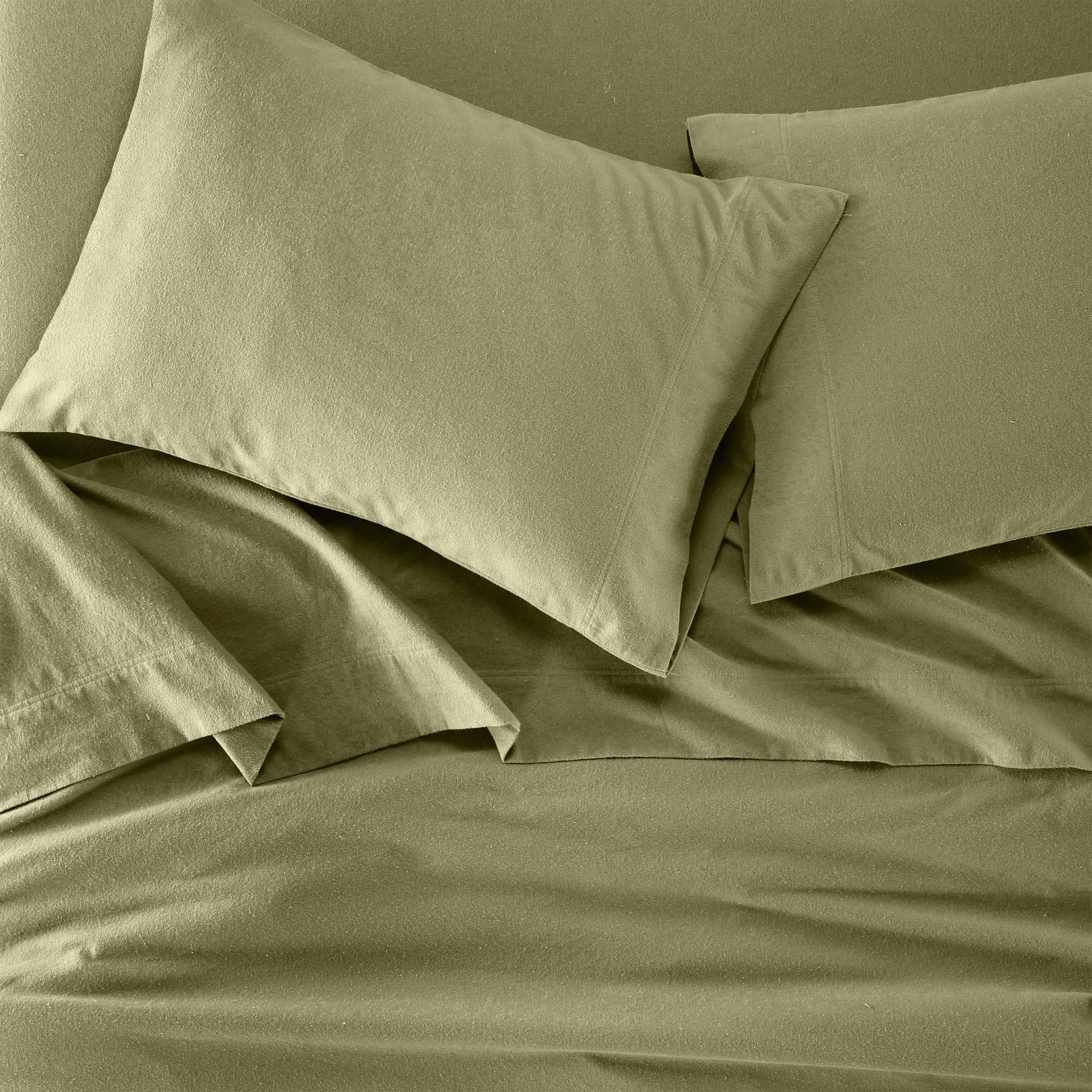 Flannel Cotton Modern Solid Deep Pocket Bed Sheet Set