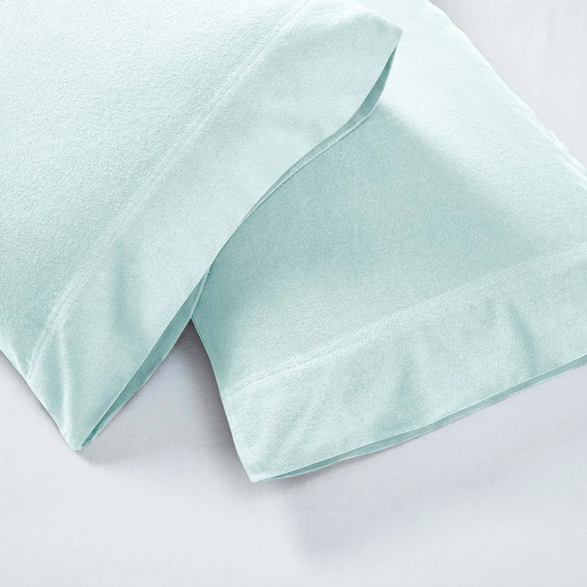 Solid Flannel Cotton Pillowcases, Set of 2