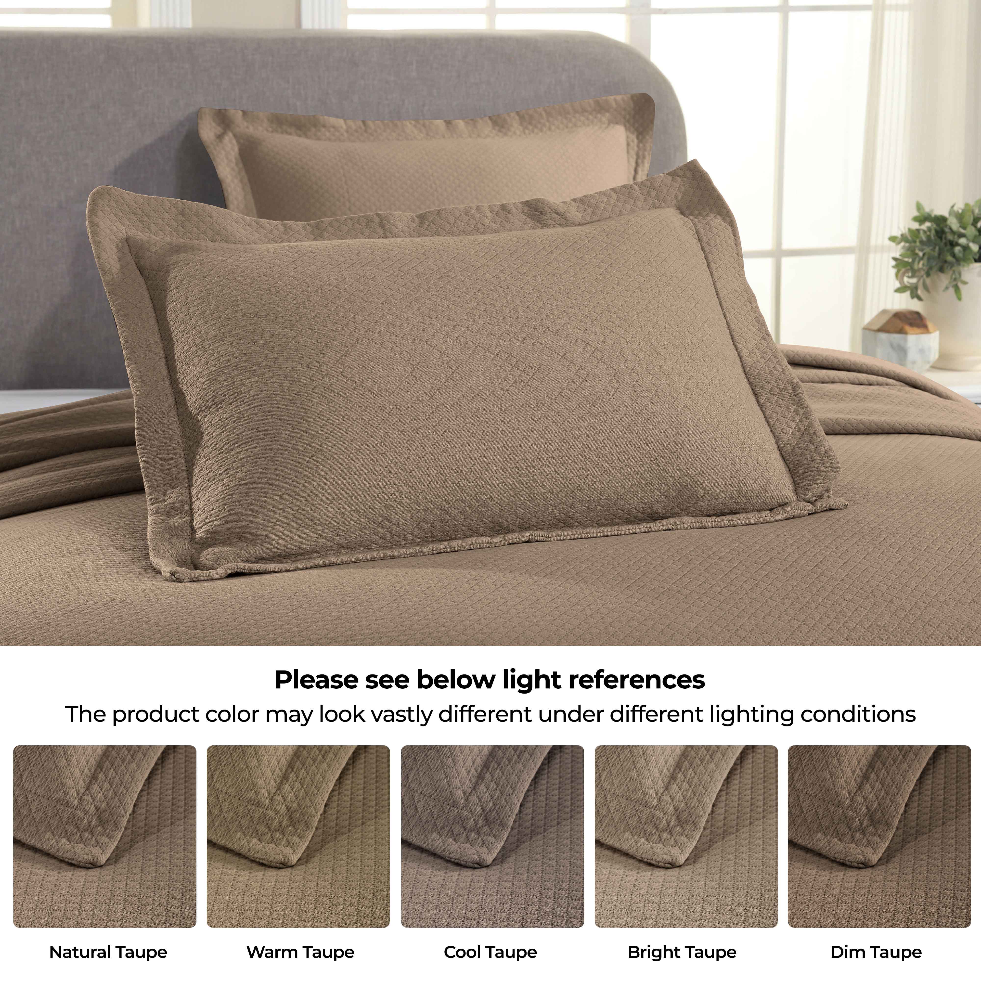 Jacquard Matelassé Cotton Diamond Solitaire Bedspread Set - Blue Nile Mills