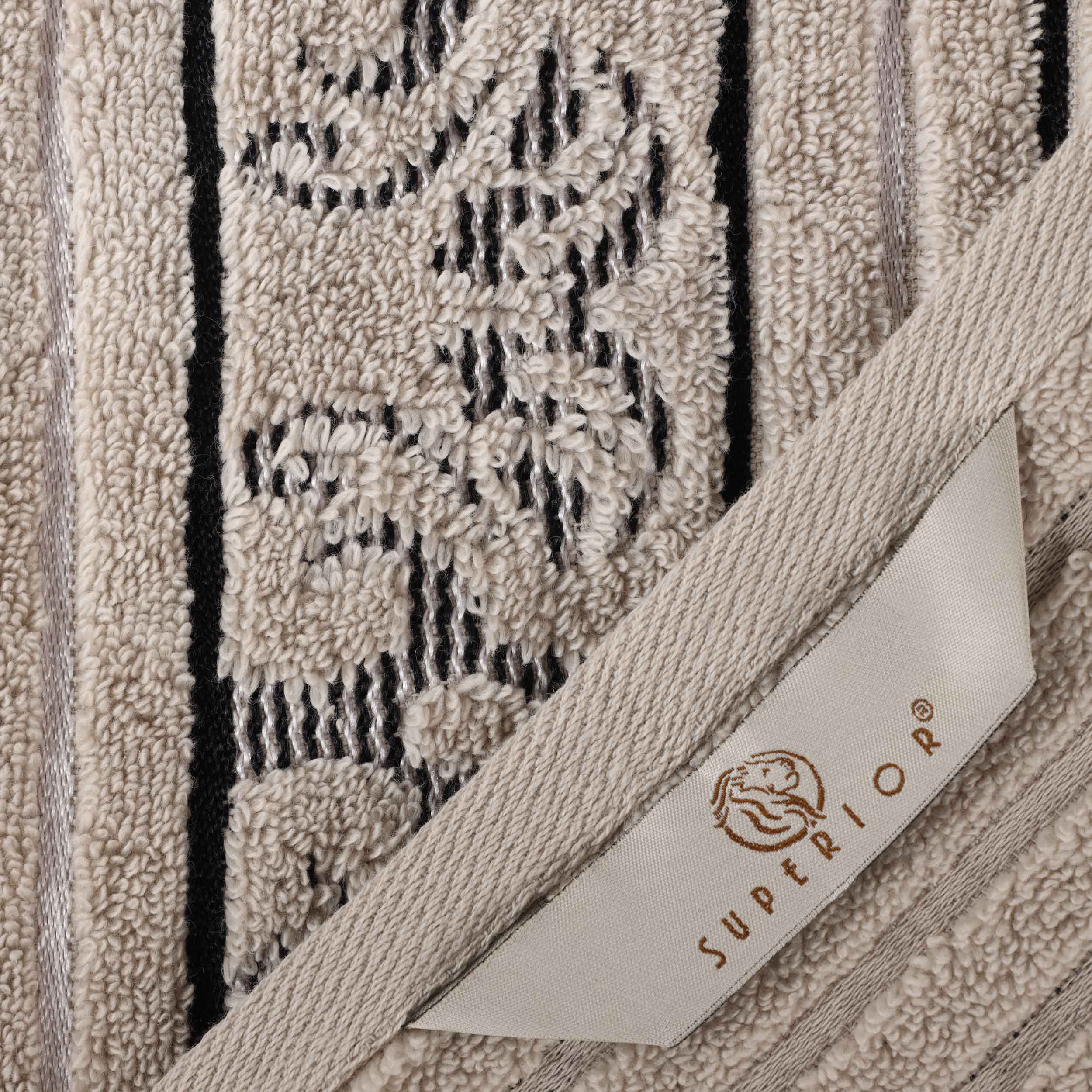 Sadie Zero Twist Cotton Elegant Floral 3 Piece Jacquard Towel Set - Blue Nile Mills